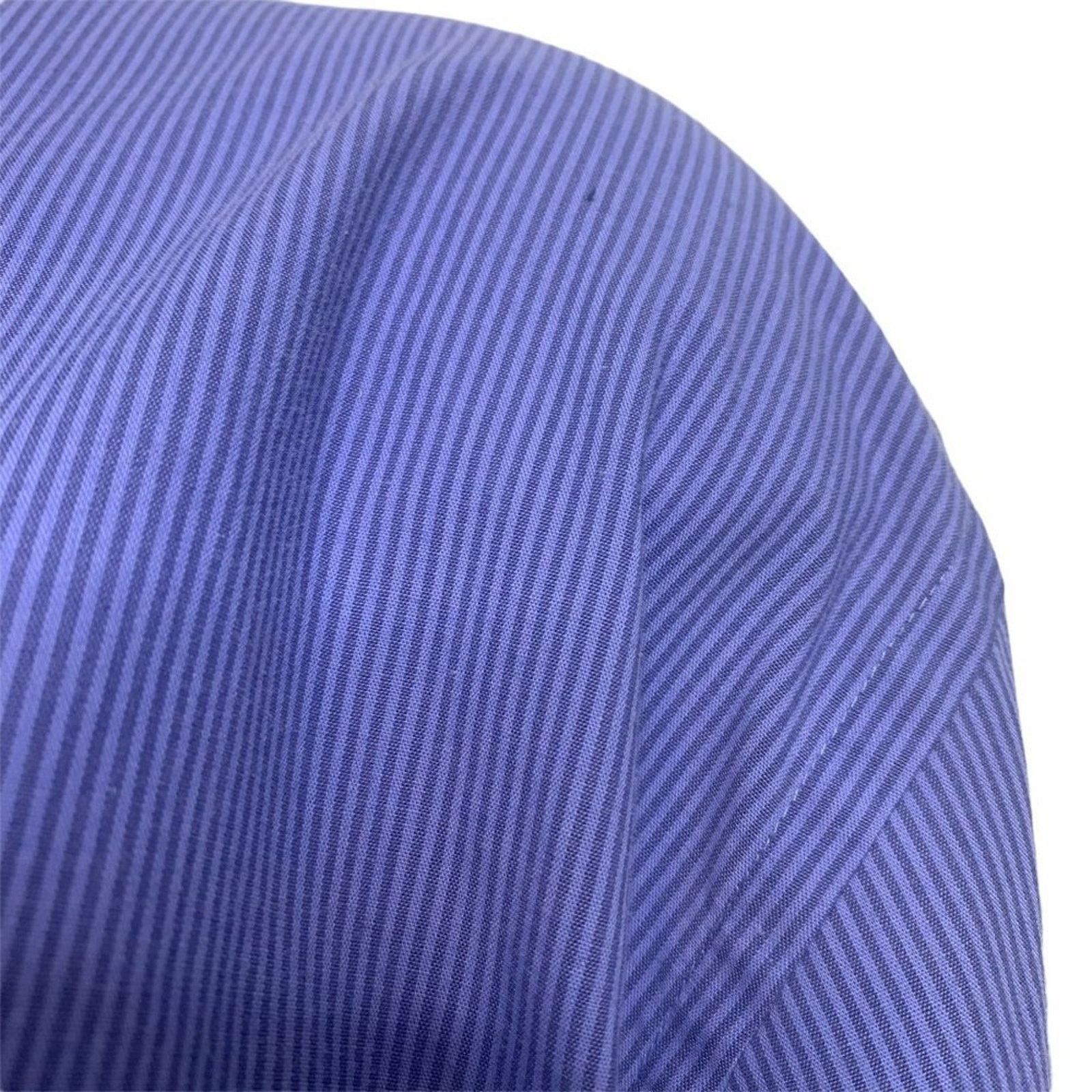 Yves Saint Laurent Yves Saint Laurent Pin Stripe Blue Navy Shirt XL 17 32 33 Size US XL / EU 56 / 4 - 7 Thumbnail