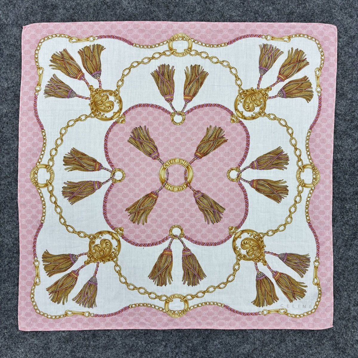 Celine × Vintage Handkerchief # E020 # Bandana # Neckerchief Size ONE SIZE - 2 Thumbnail