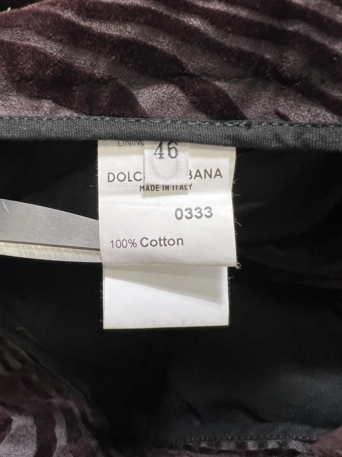 Dolce & Gabbana Dolce & Gabbana - Wood Pattern Allover Print Velvet Trouser Size US 30 / EU 46 - 16 Thumbnail