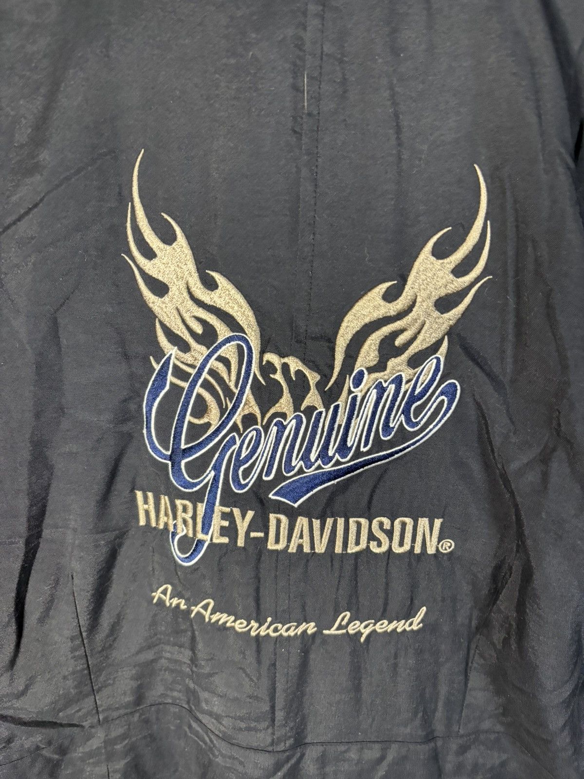 Harley Davidson Vintage Y2k Harley Davidson Zip Up Light Jacket Adult Large Size US L / EU 52-54 / 3 - 6 Thumbnail