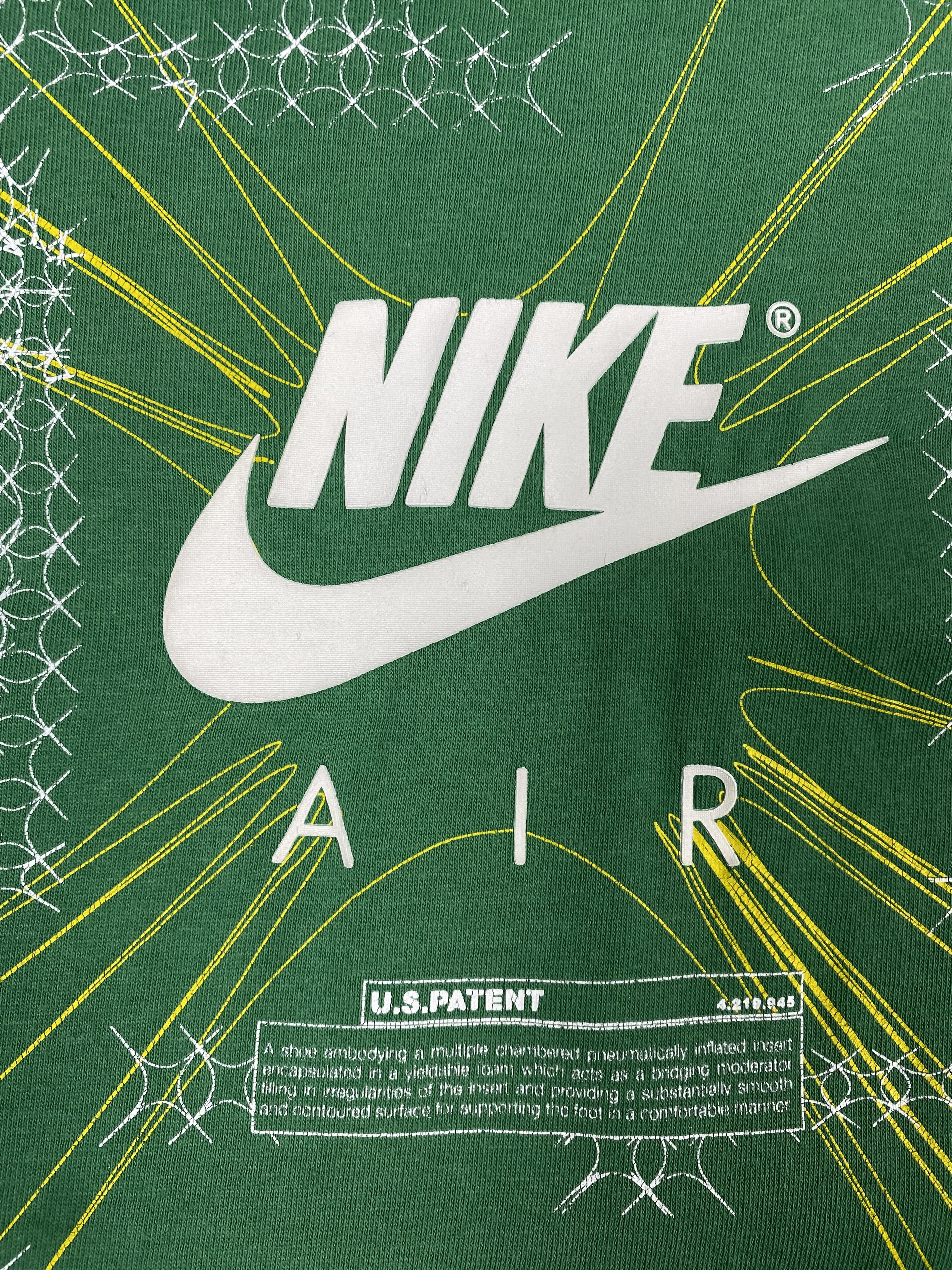 Nike Vintage 00s Nike Air Big Logo Swoosh Y2K T Shirt Green Size US L / EU 52-54 / 3 - 10 Thumbnail