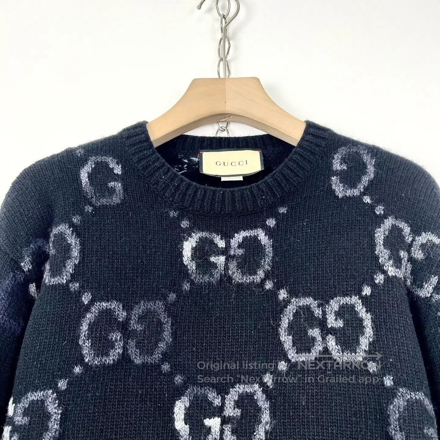 Gucci Gucci Black Gradient GG Wool Sweater. Size US L / EU 52-54 / 3 - 3 Thumbnail