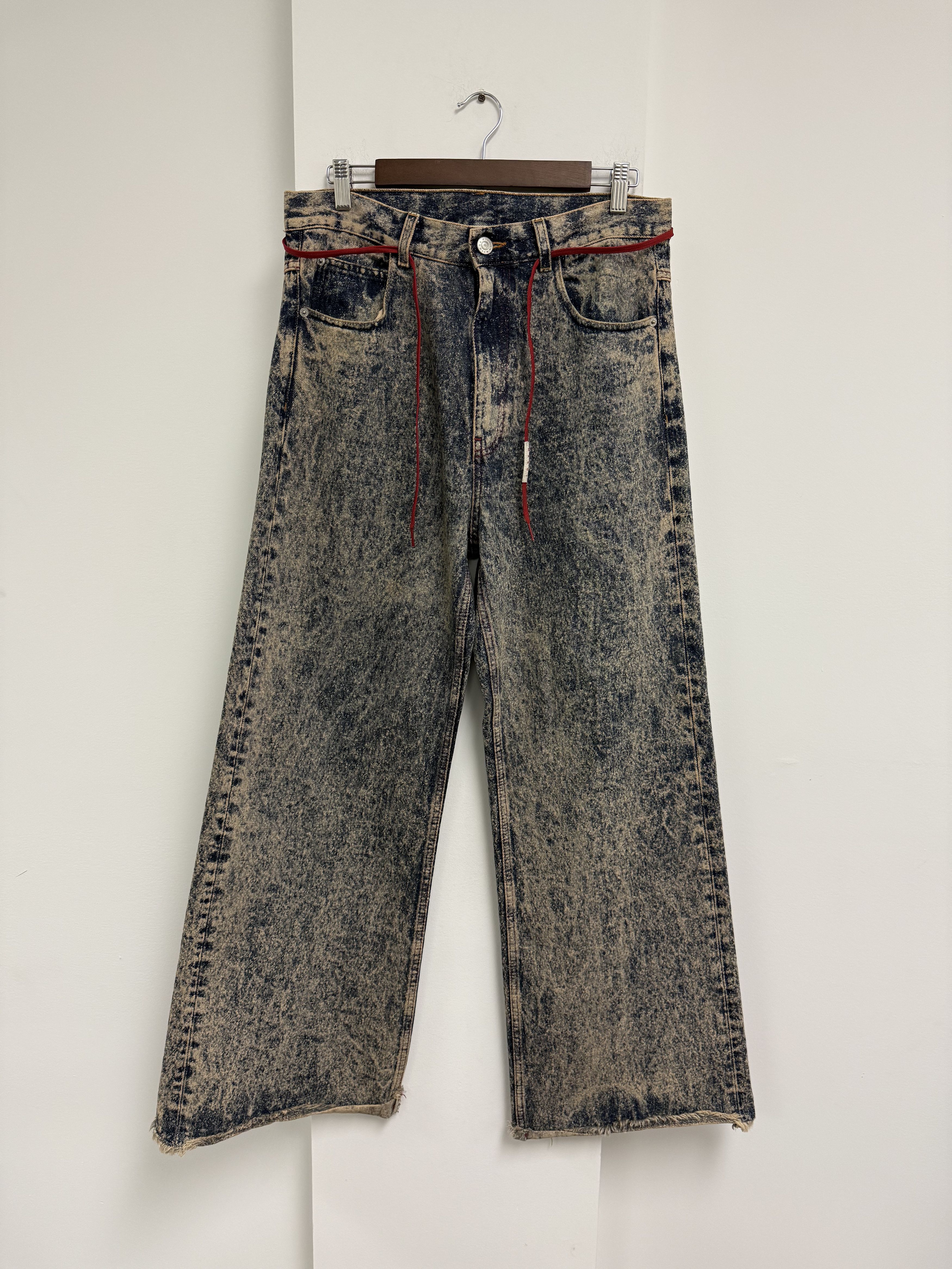 Marni Marni Marble Acid Wash Wide Leg Jeans Size US 31 - 1 Thumbnail