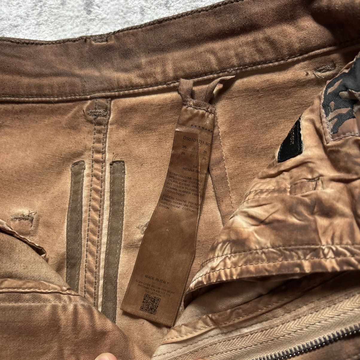 Rick Owens Rick Owens DRKSHDW Henna Brown Waxed Bolan Jeans | Size 26 Size US 26 / EU 42 - 12 Thumbnail