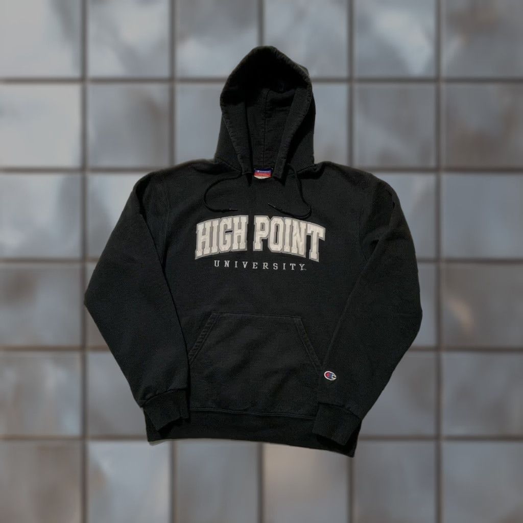 Champion VINTAGE Champion Hoodie Men S Black Football University HPU High Point Panthers Fleece Pullover Sweatshirt Size S Mens Size US S / EU 44-46 / 1 - 1 Thumbnail