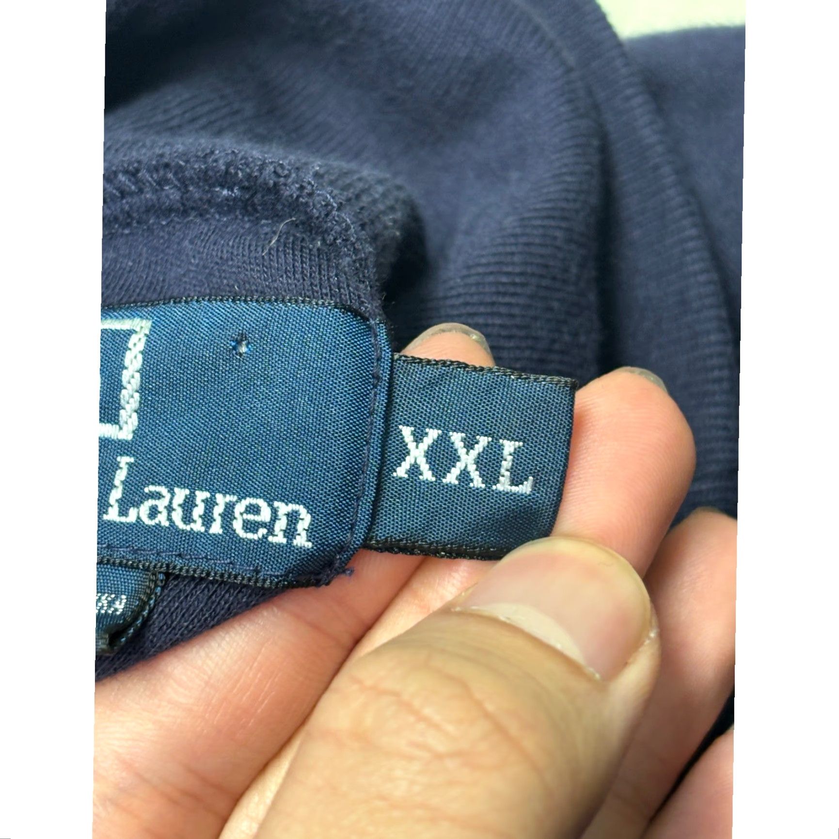 Polo Ralph Lauren Polo Ralph Lauren Mens XXL Navy Blue Cotton Turtleneck Long Sleeve Pony Logo Sweater Size US XXL / EU 58 / 5 - 4 Thumbnail