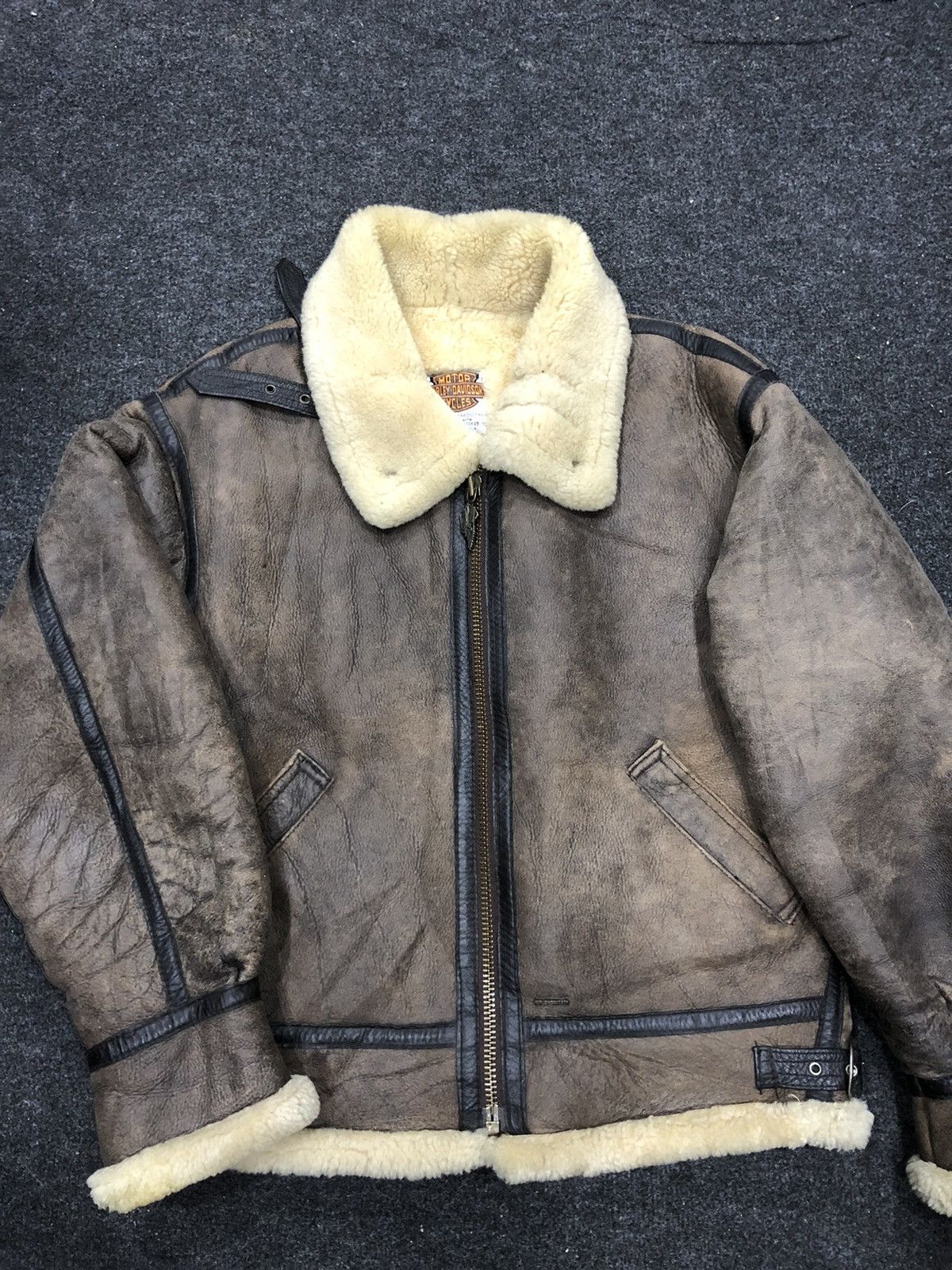 Harley Davidson HD LEATHER SUPER RARE !! Size US S / EU 44-46 / 1 - 2 Thumbnail