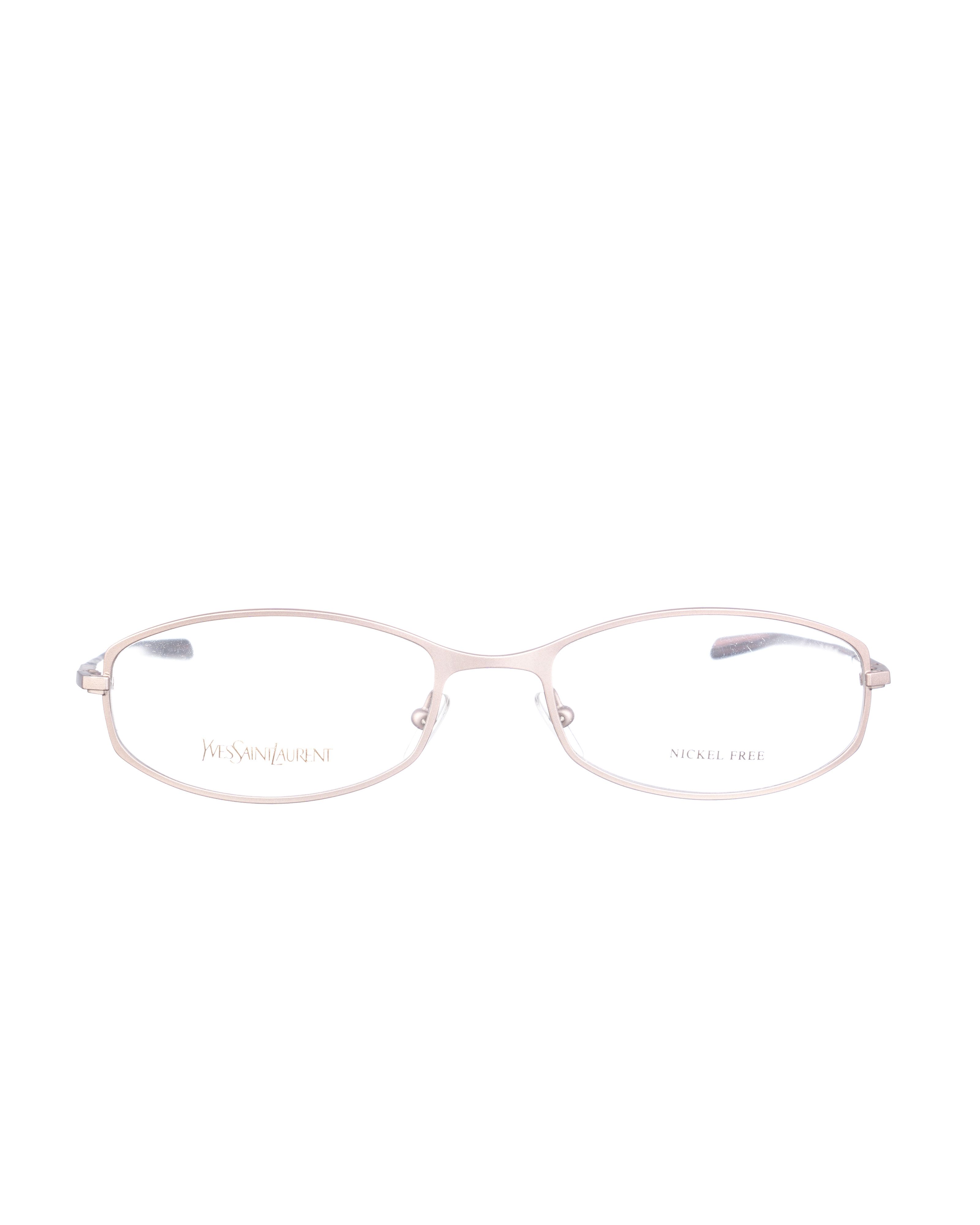 Yves Saint Laurent 00s Beige Gold Metal Glasses