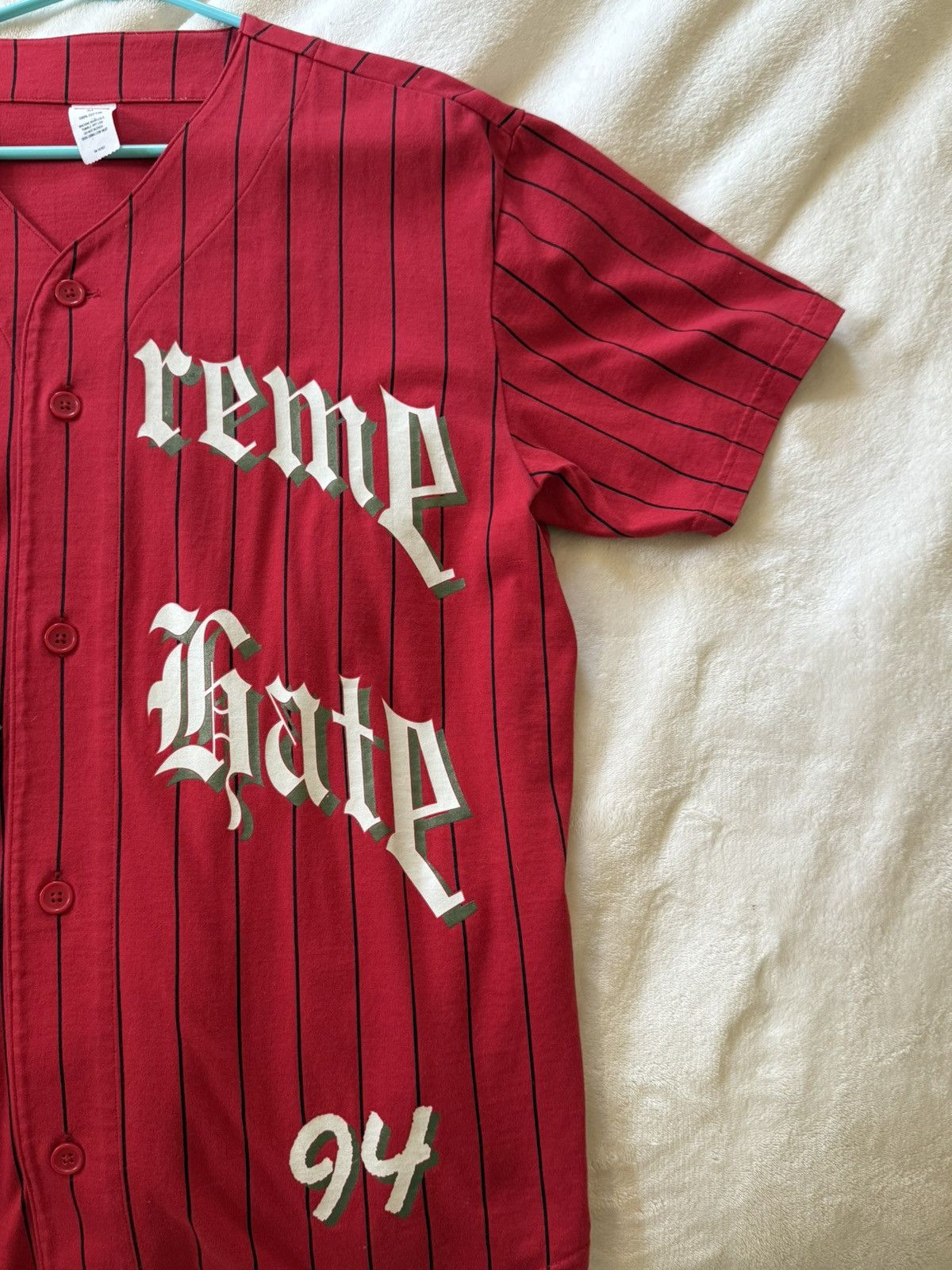 Supreme Supreme Red Baseball Button-Up Tee Size US M / EU 48-50 / 2 - 6 Thumbnail