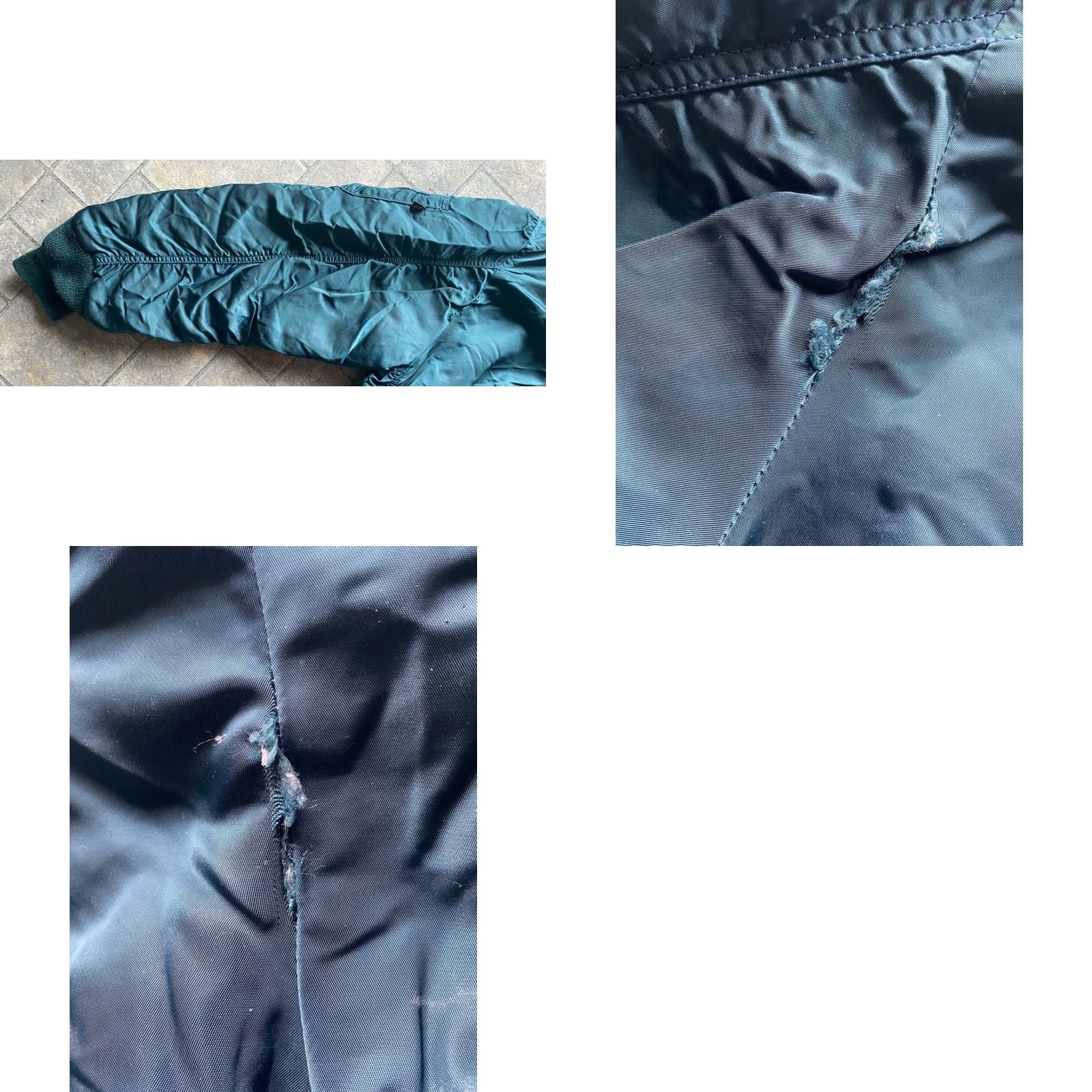 Vintage Alpha Industries Flying Jacket Flight Flyers Green Men’s Large Missing Collar Mens Size US L / EU 52-54 / 3 - 11 Thumbnail