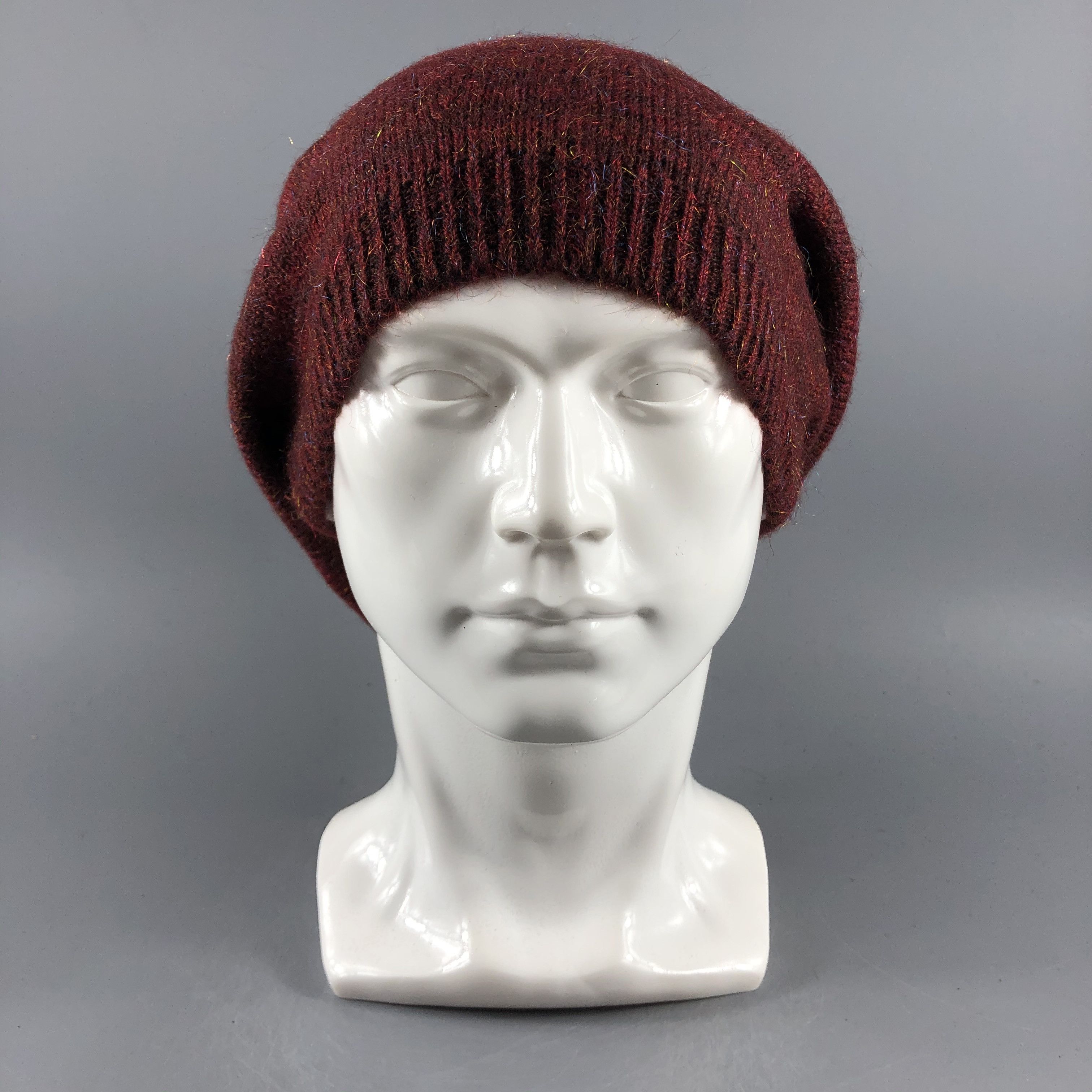 image of Womens Ca4La Slouchy Beanie Snow Hat Snow Cap -D509 in Maroon