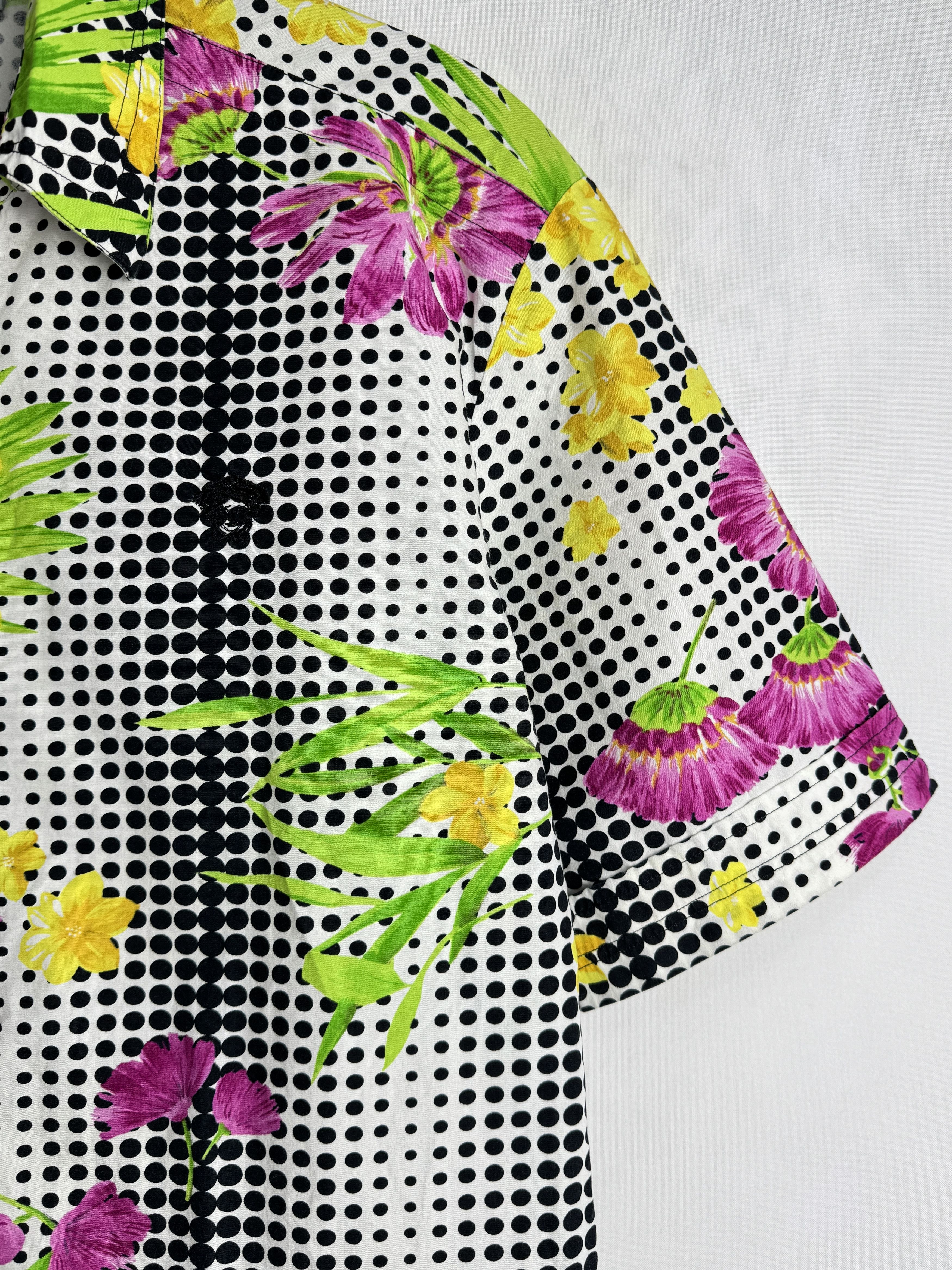 Versace Jeans Couture VERSACE JEANS COUTURE vintage men’s floral polka dot shirt Size US M / EU 48-50 / 2 - 13 Thumbnail