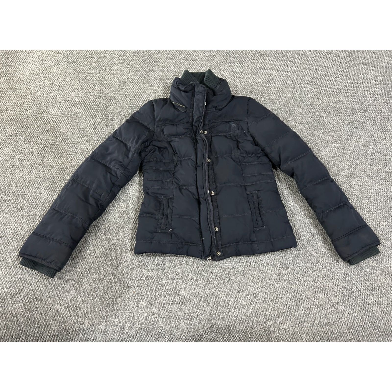 Abercrombie & Fitch Abercrombie & Fitch Jacket Womens S Blue Insulated Down Puffer - Quilted, Long Sleeve, Mid-Length, Softshell, Casual, Fall Winter Spring, Regular Fit Size S / US 4 / IT 40 - 2 Thumbnail