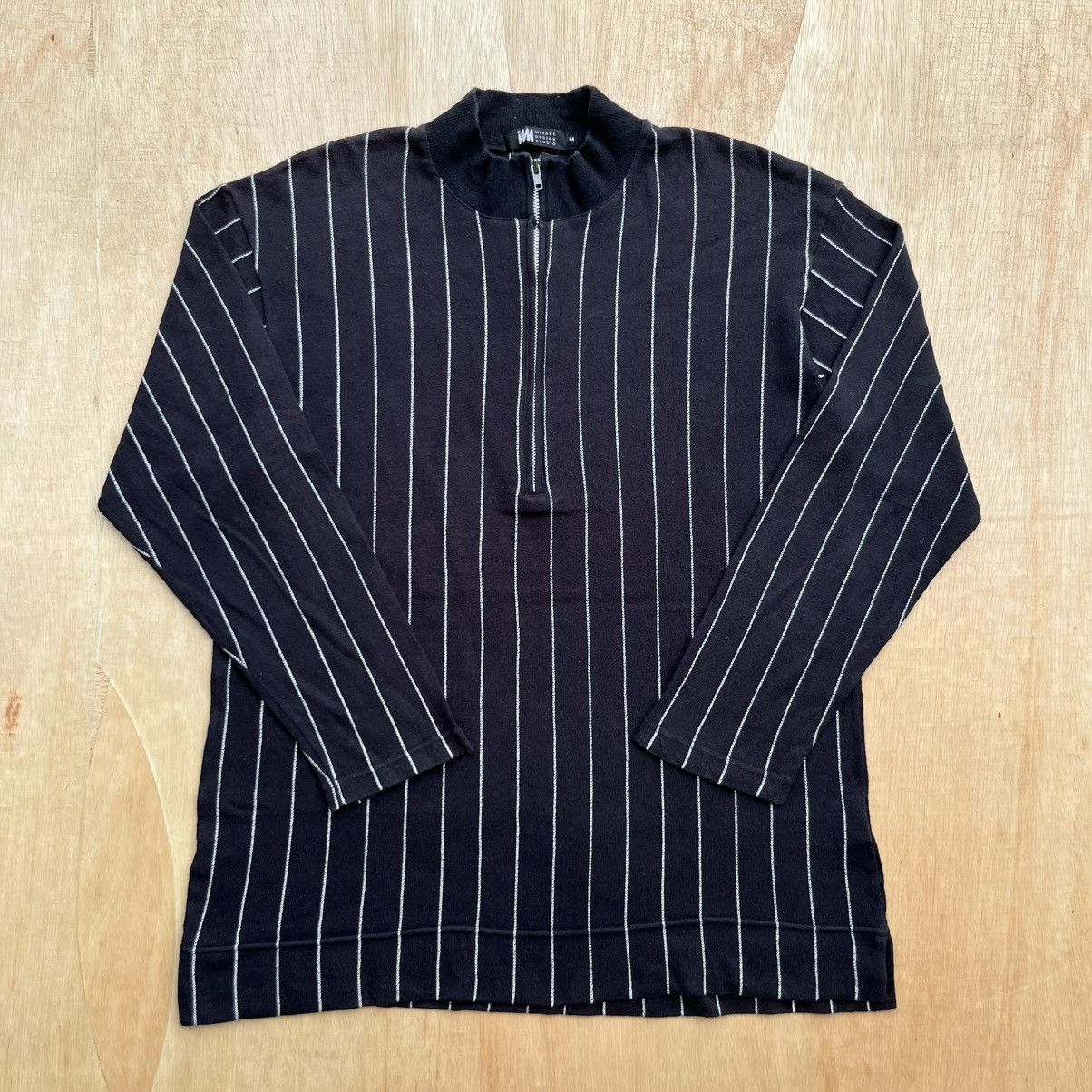 Issey Miyake ISSEY MIYAKE STRIPES LONG SLEEVE HALF ZIP Size US M / EU 48-50 / 2 - 1 Thumbnail
