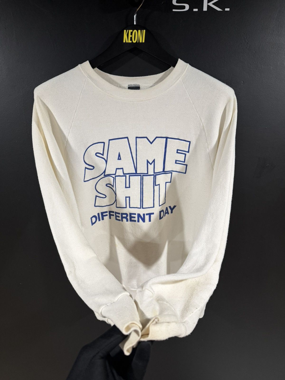 Vintage 1980s Vintage Same Shit Comedy Humor Grunge Sweatshirt L Size US L / EU 52-54 / 3 - 6 Thumbnail