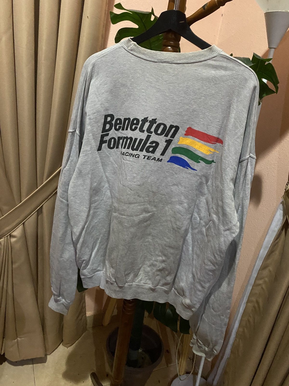 Benetton Vintage Benetton Formula 1 Racing Team Grey Sweatshirt Size US L / EU 52-54 / 3 - 8 Thumbnail