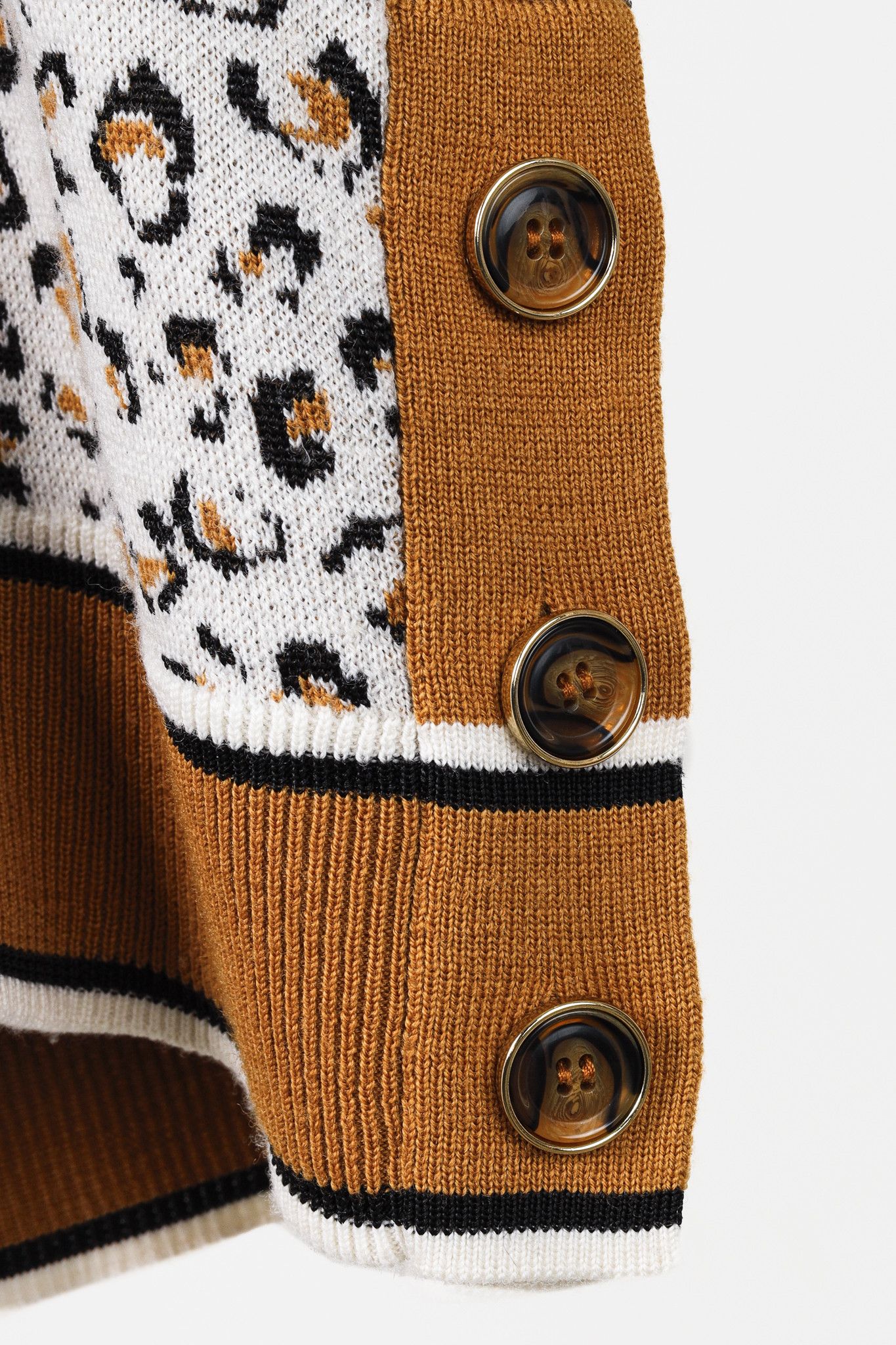 Veronica Beard Veronica Beard Ronja Mustard Yellow Cheetah V-Neck Sweater Size S / US 4 / IT 40 - 7 Thumbnail