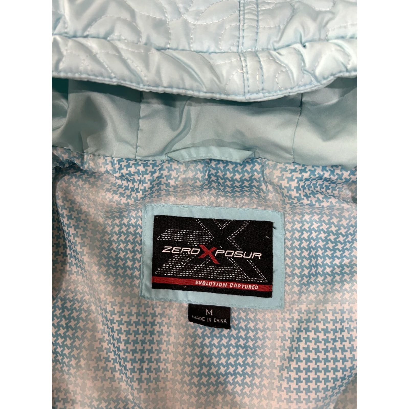 ZeroXposur ZeroXposur Jacket Womens M Blue Quilted Hooded Full Zip Insulated Floral Size M / US 6-8 / IT 42-44 - 6 Thumbnail