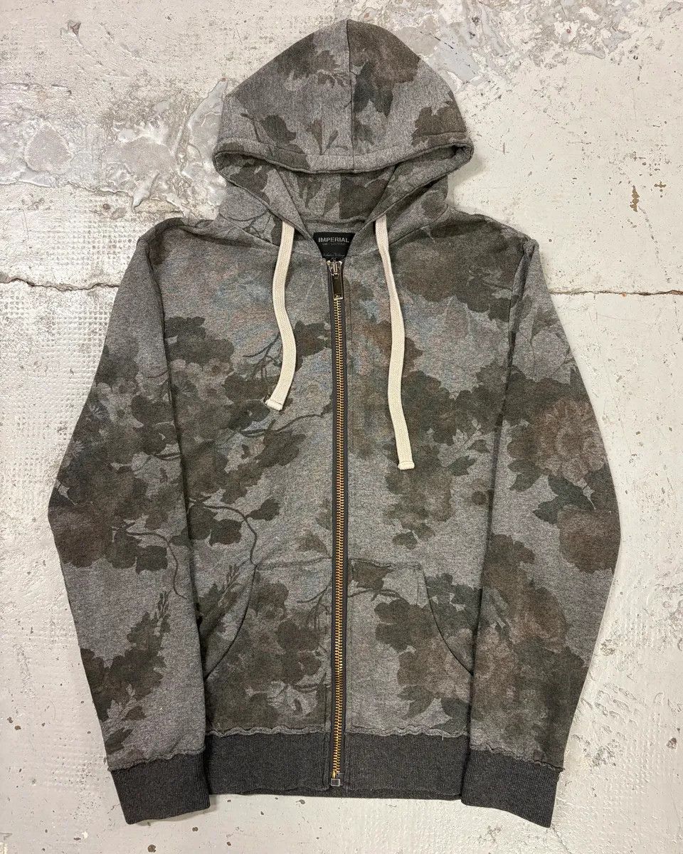 Imperial Imperial Grey Renaissance Floral Print Zip-up Hoodie Size US S / EU 44-46 / 1 - 1 Thumbnail