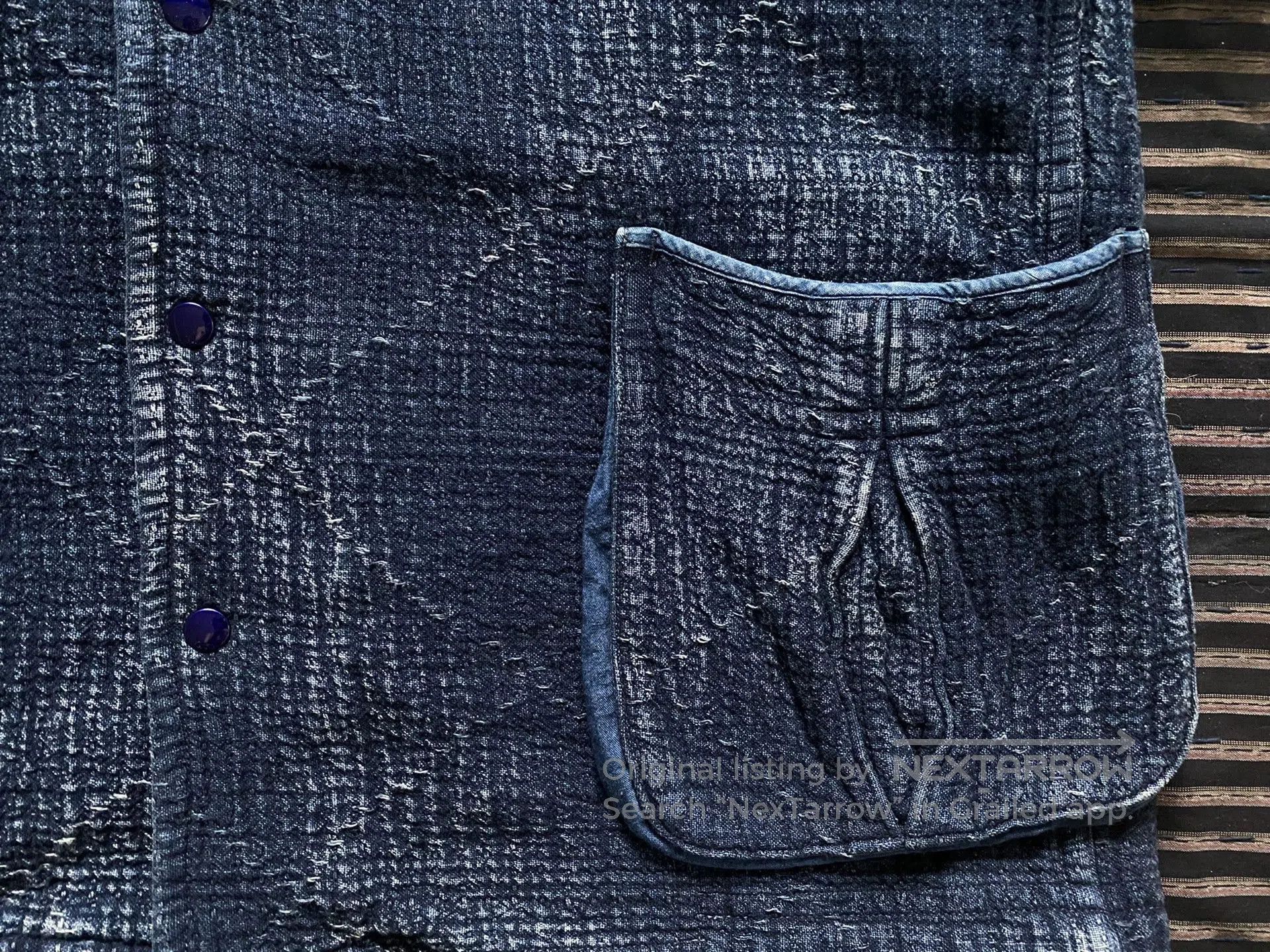 Porter Classic porter classic sashiko original mil-shirt jacket. Size US L / EU 52-54 / 3 - 3 Thumbnail