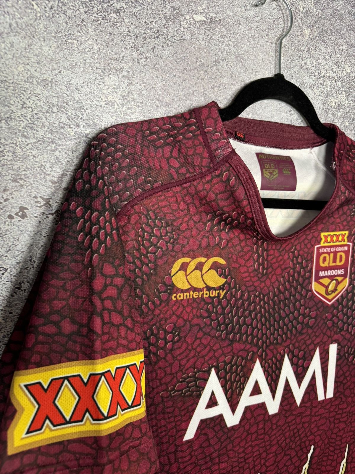Canterbury of New Zealand QLD Maroons State of Origin 2009 NRL Canterbury Jersey Size US L / EU 52-54 / 3 - 6 Thumbnail