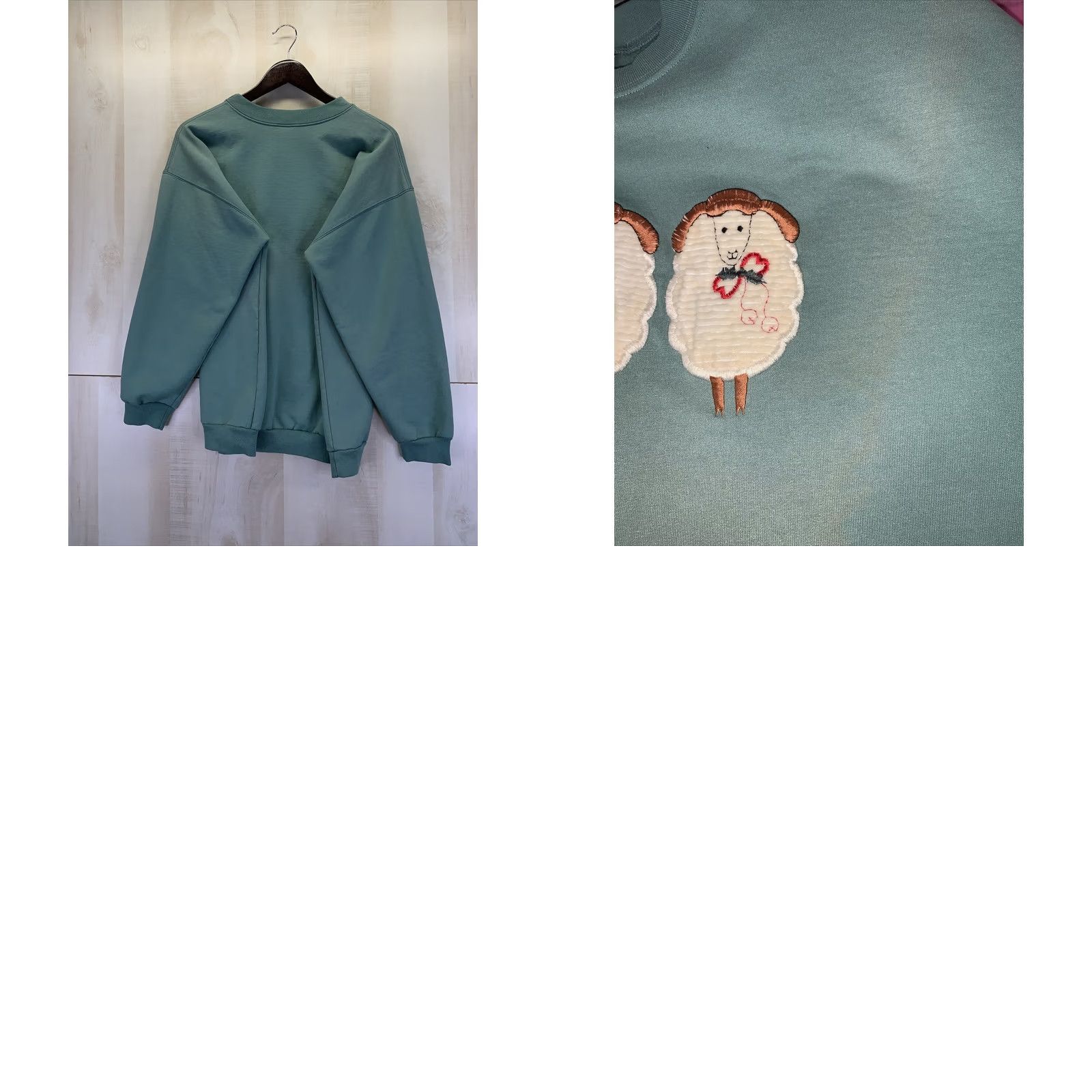 Vintage VINTAGE Viva City USA Womens Blue Green Holiday Sheep Sweatshirt M- Shirt Adult Womens Christmas 1990s Blue Green Holiday Sheep Sweatshirt Size M / US 6-8 / IT 42-44 - 8 Thumbnail