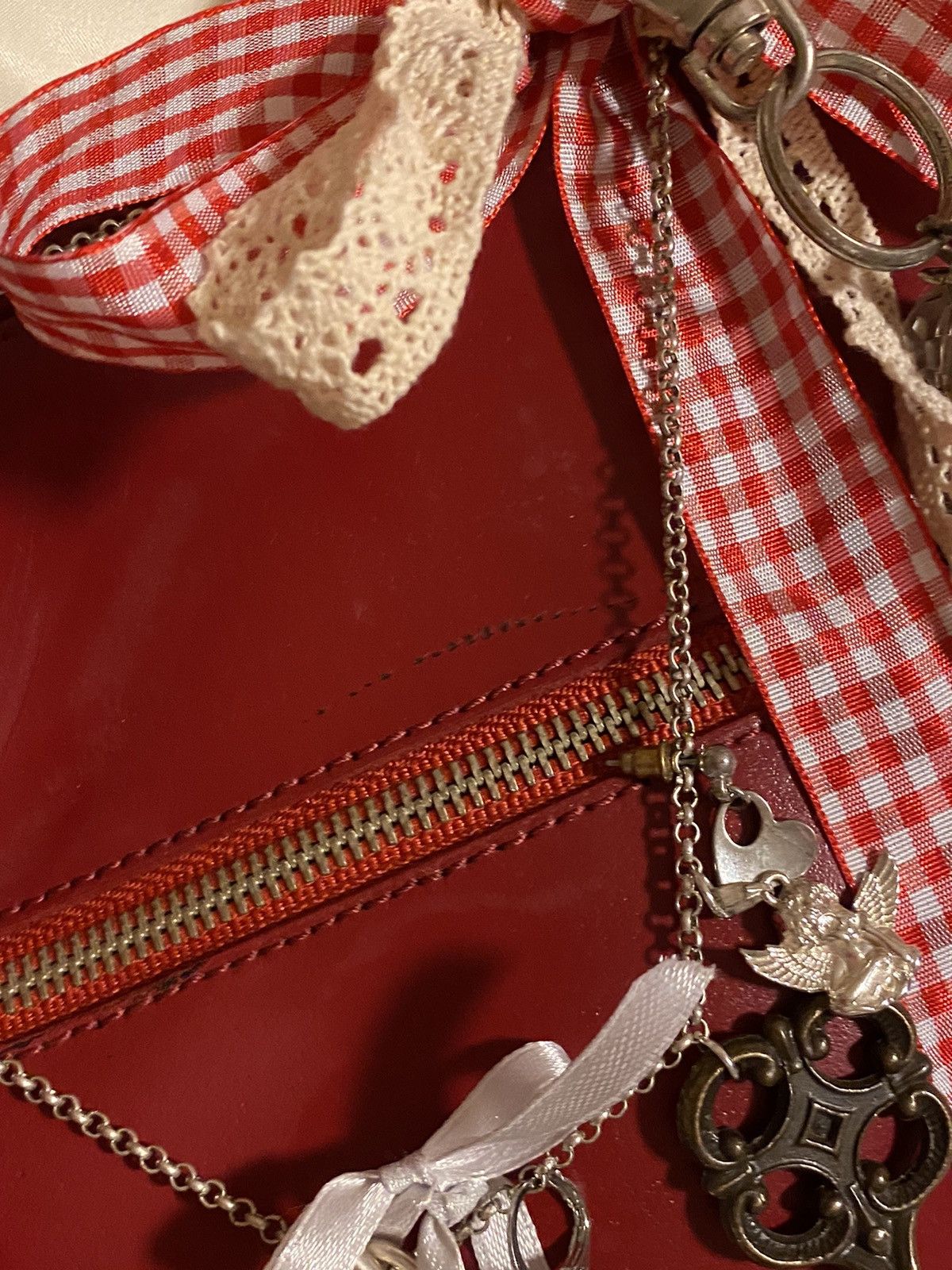 Vintage Vintage coquette leather red shoulder bag Size ONE SIZE - 5 Thumbnail