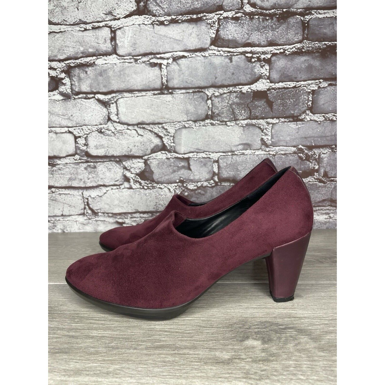 Ecco Ecco Danish Design Purple Plum Suede Leather Pumps Heels Wom Size US 9 / IT 39 - 6 Thumbnail