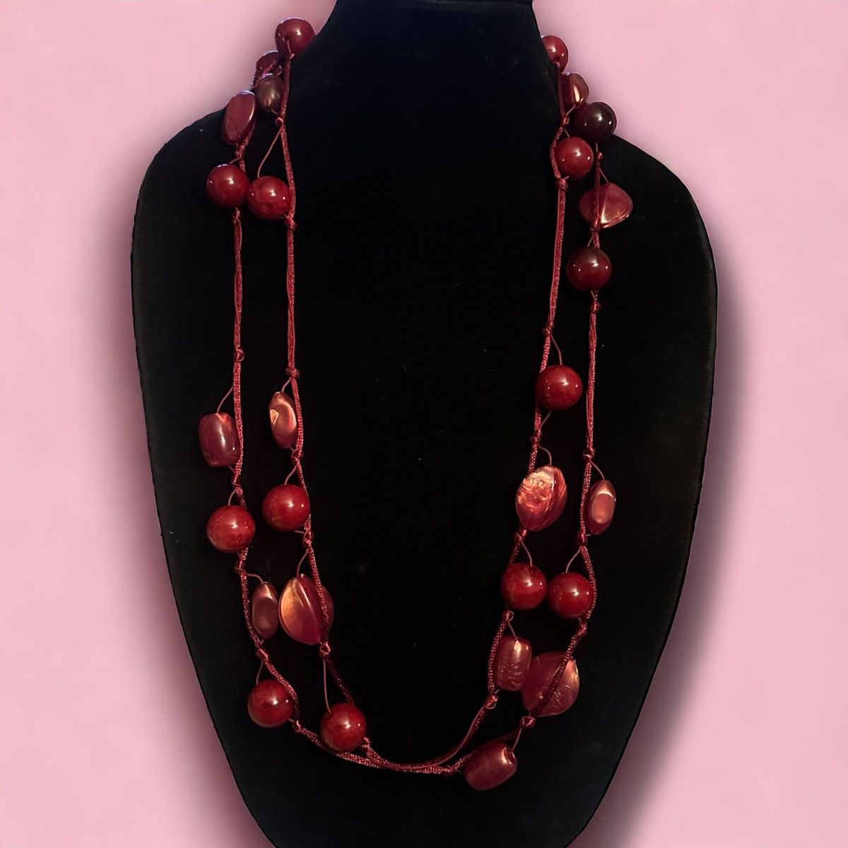 Other Isis long polished bead station cord necklace Size ONE SIZE - 1 Thumbnail