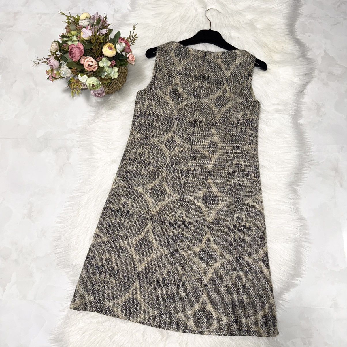 Valentino Genuine Valentino Silk-blend Tweed Sleeveless Dress 38 Size XS / US 0-2 / IT 36-38 - 4 Thumbnail