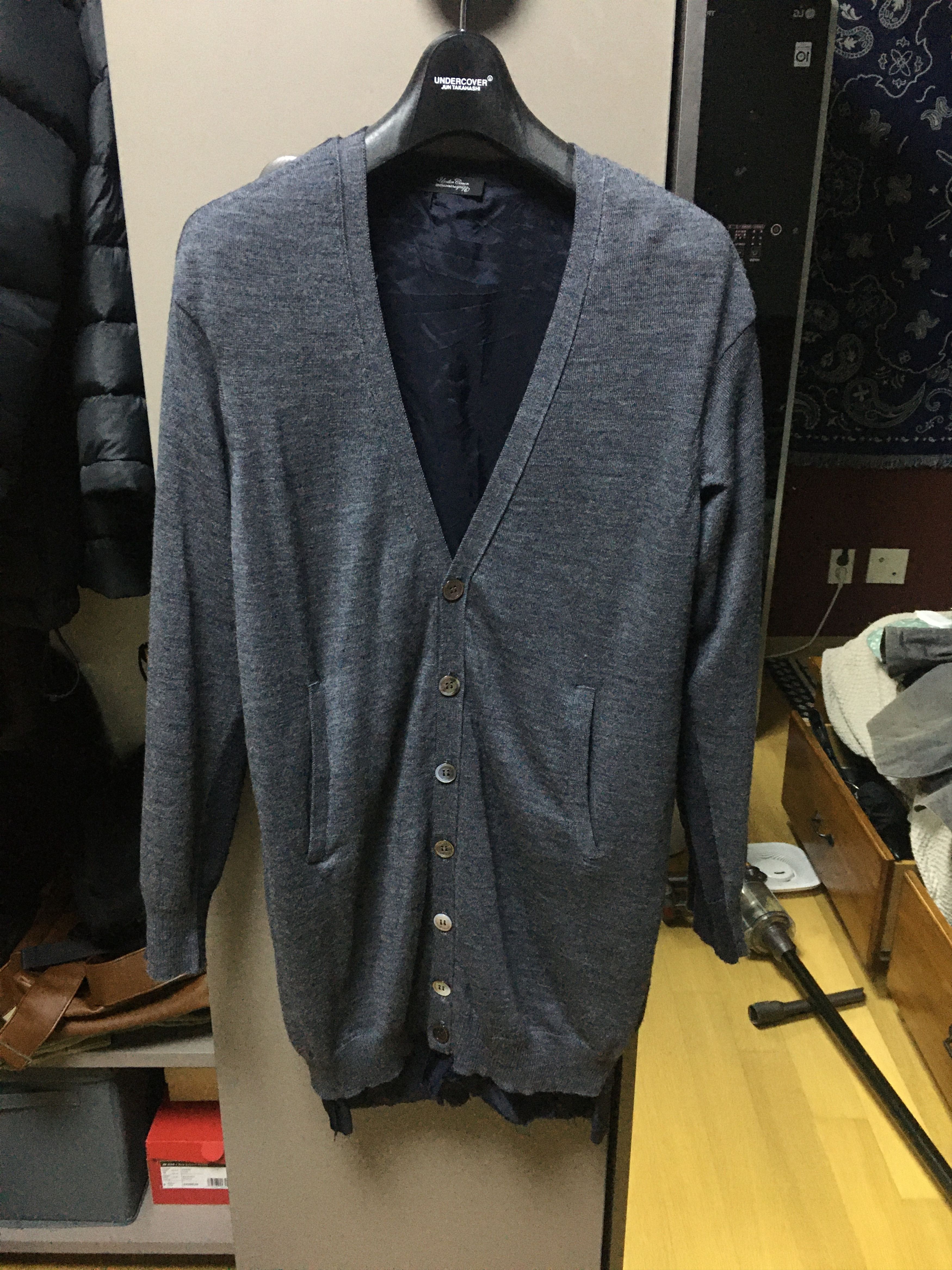 Undercover Undercoverism Deconstructed Cupra-Lined Wool Long Cardigan Size US M / EU 48-50 / 2 - 1 Thumbnail