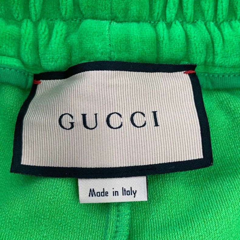 Gucci Gucci Size XS Green logo embroidered cotton velvet drawstr Size US 30 / EU 46 - 5 Thumbnail