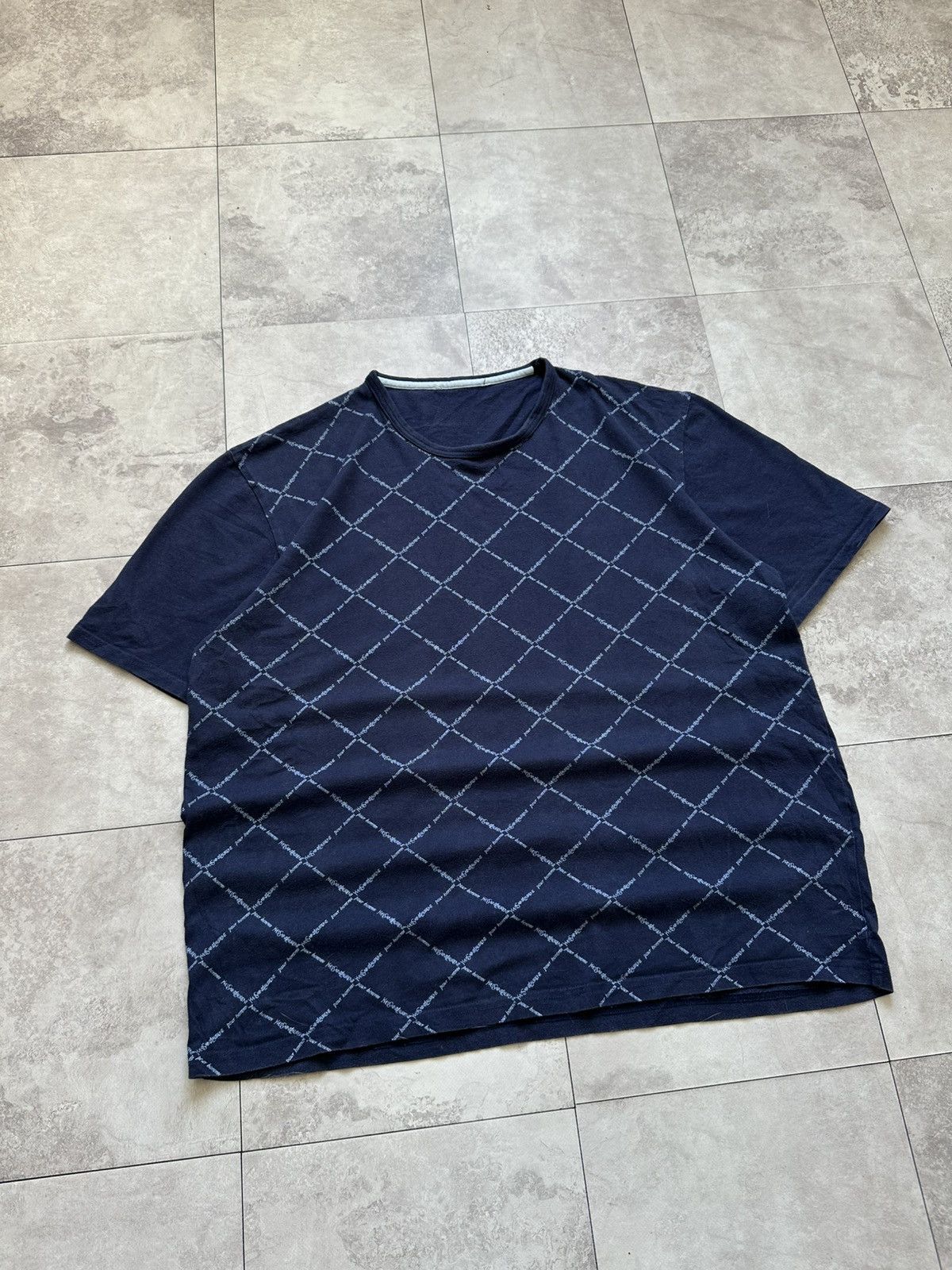 Vintage × Yves Saint Laurent Vintage 90s Yves Saint Laurent Ysl Monogram Blue T-Shirt Size US M / EU 48-50 / 2 - 4 Thumbnail