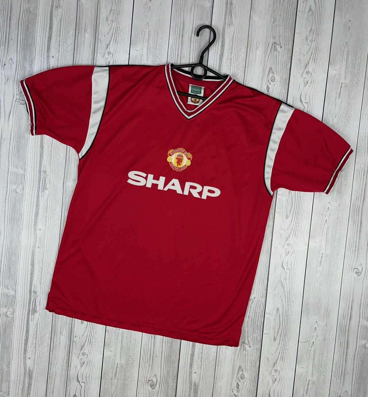Vintage Vintage retro jersey Manchester United rare logo size L Size US L / EU 52-54 / 3 - 1 Thumbnail