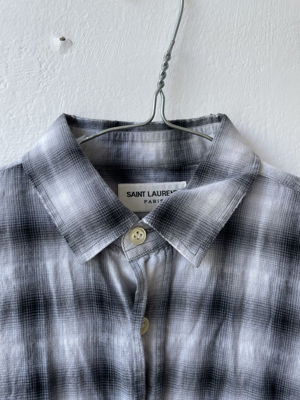Hedi Slimane × Saint Laurent Paris Saint Laurent Plaid shirt Size US S / EU 44-46 / 1 - 2 Thumbnail