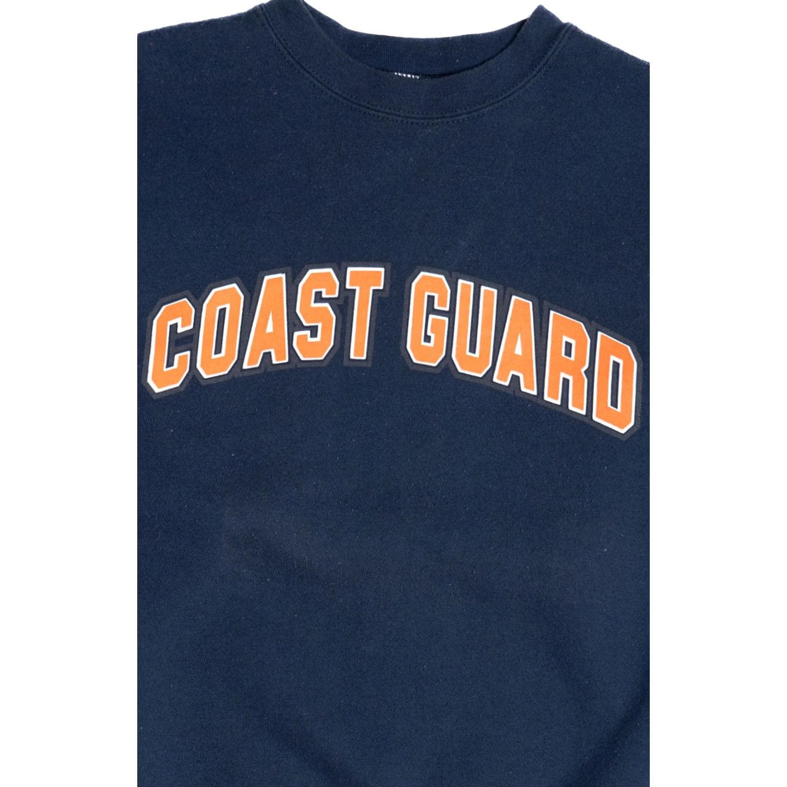 Vintage VINTAGE Campbellsville Apparel Coast Guard Sweatshirt X-Large Navy Blue Unisex Adults Pullover 2000s Size US XL / EU 56 / 4 - 3 Thumbnail