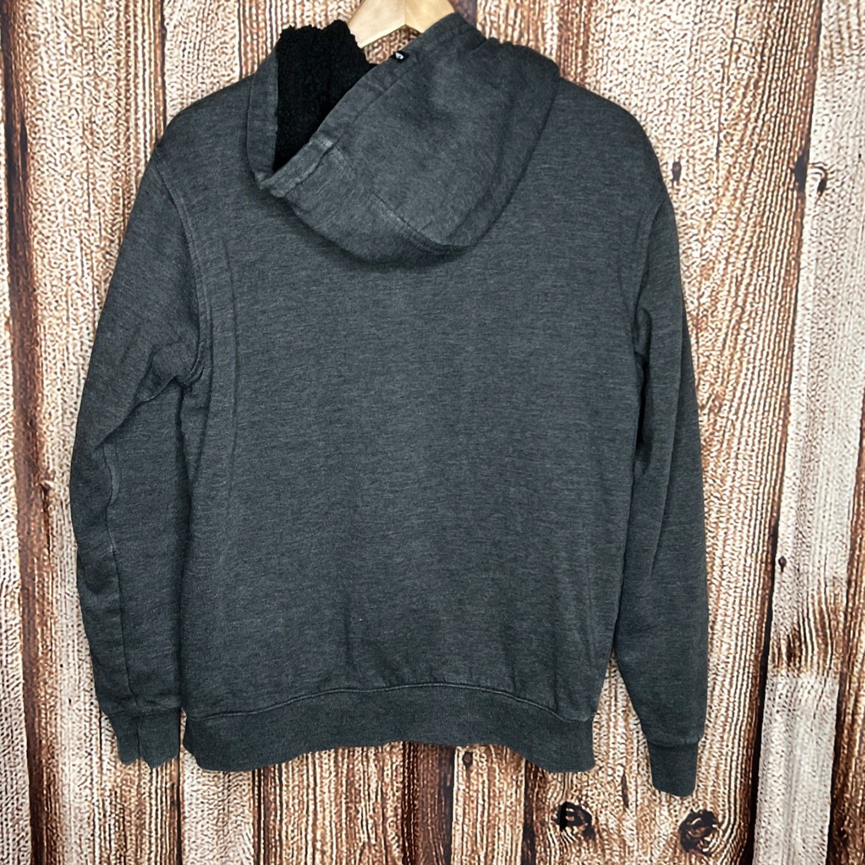 Quiksilver VINTAGE Quiksilver Hoodie with Sherpa Lining Zip Up Surf Style 2000s M Gray Men Size US M / EU 48-50 / 2 - 5 Thumbnail