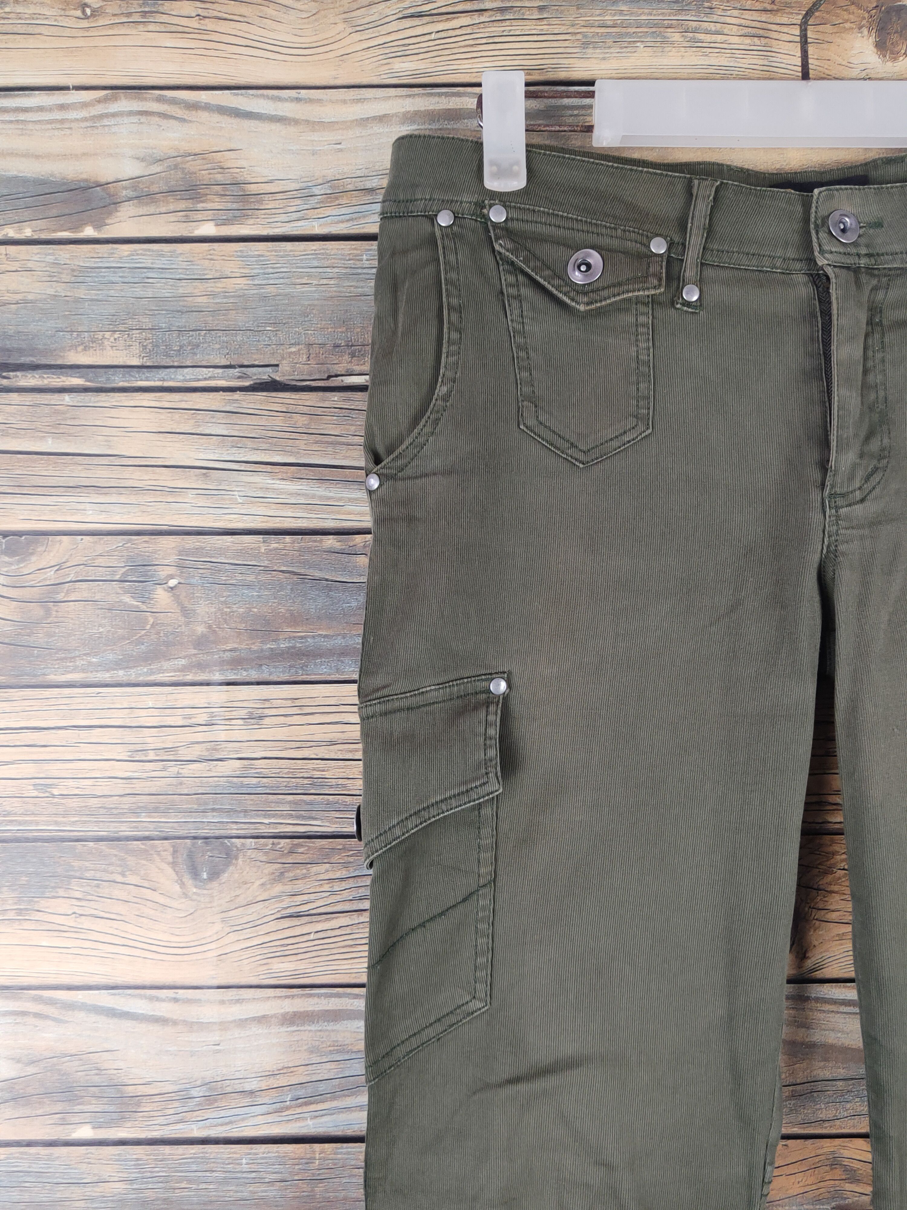 Japanese Brand DL Dear Bros Olive Multipocket Tactical Cargo Pants #1504 Size 30" / US 8 / IT 44 - 3 Thumbnail