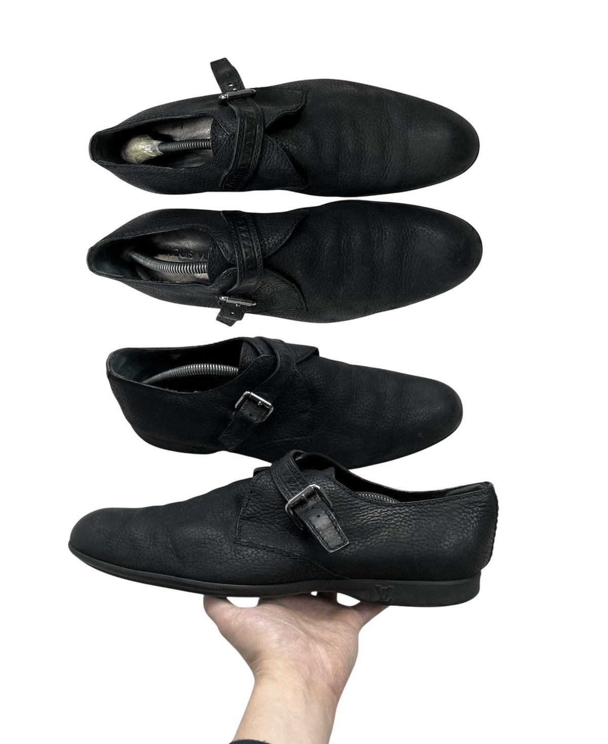 Louis Vuitton Leather Shoes Louis Vuitton Mens Black Oxford Monk Strap Size US 9.5 / EU 42-43 - 1 Thumbnail