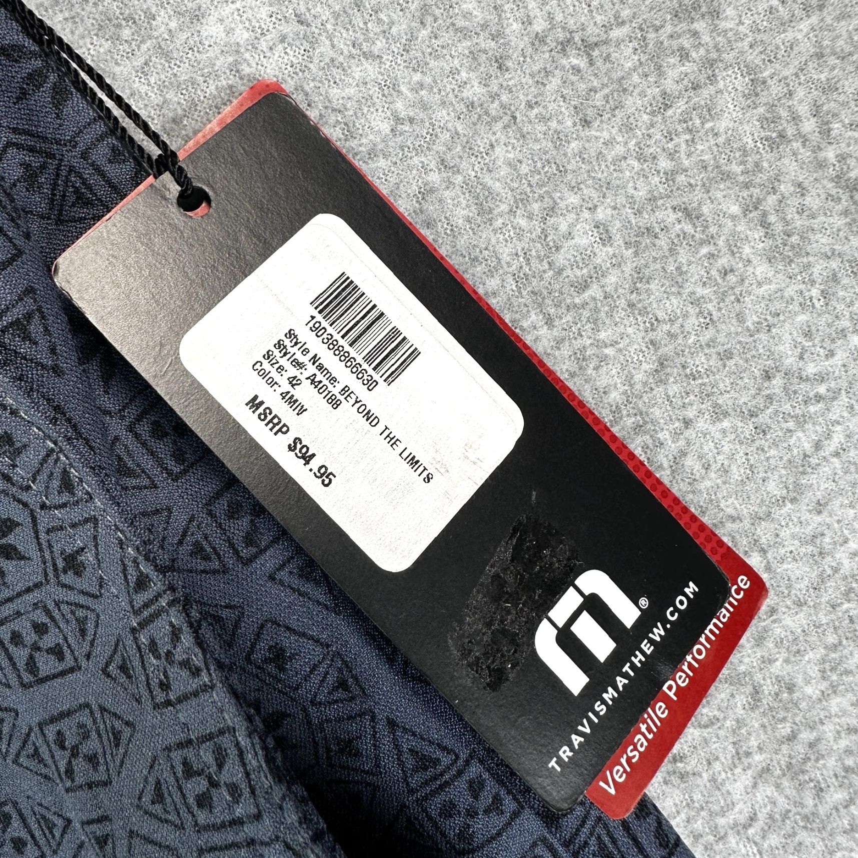 TravisMathew TravisMathew Golf Shorts Mens 42 Blue Geometric Print Stretch Beyond The Limits Size US 42 / EU 58 - 2 Thumbnail