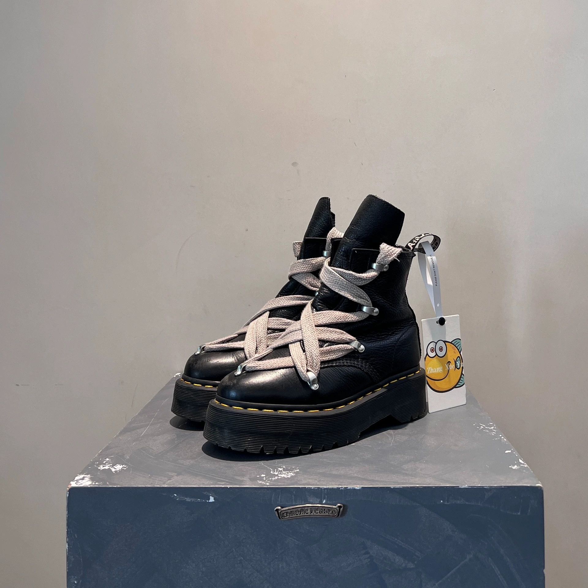 Rick Owens Rick Owens Drkshdw x Martens Quad Platform Boots Size US 6.5 / IT 36.5 - 3 Thumbnail