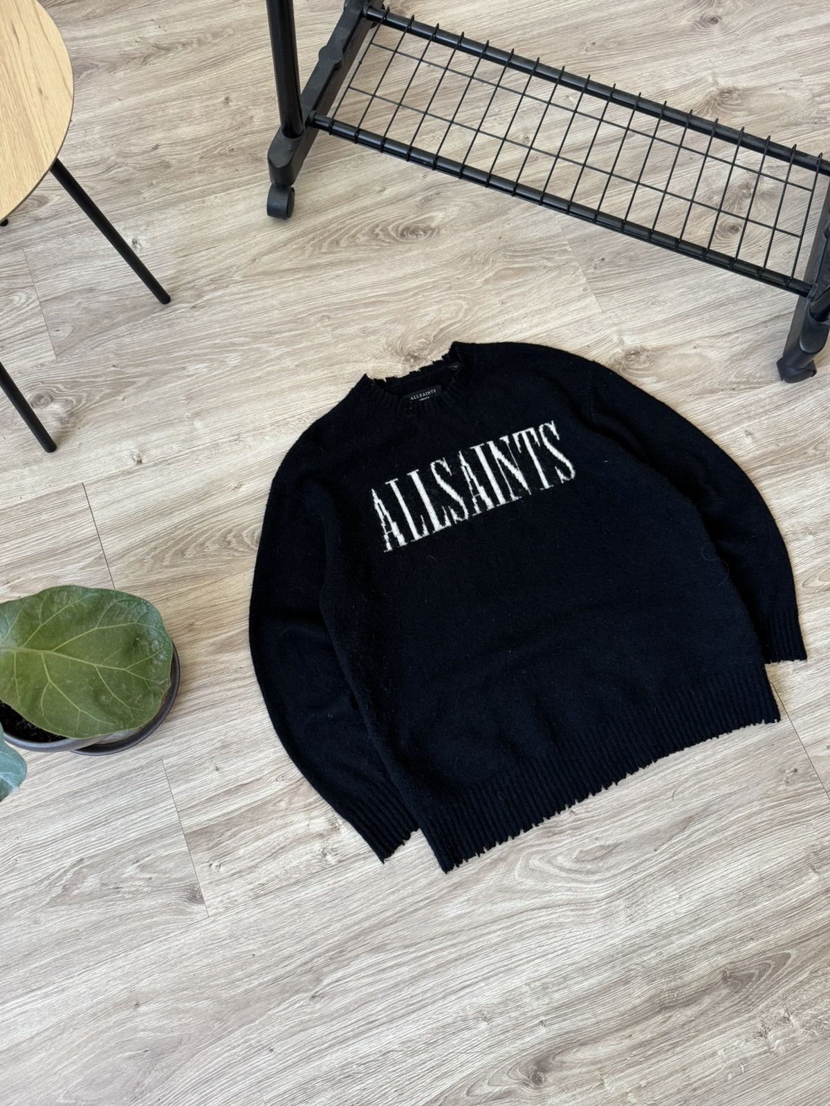 Allsaints Allsaints Luka Saints Crew Big Logo Wool Sweater Size US M / EU 48-50 / 2 - 2 Thumbnail