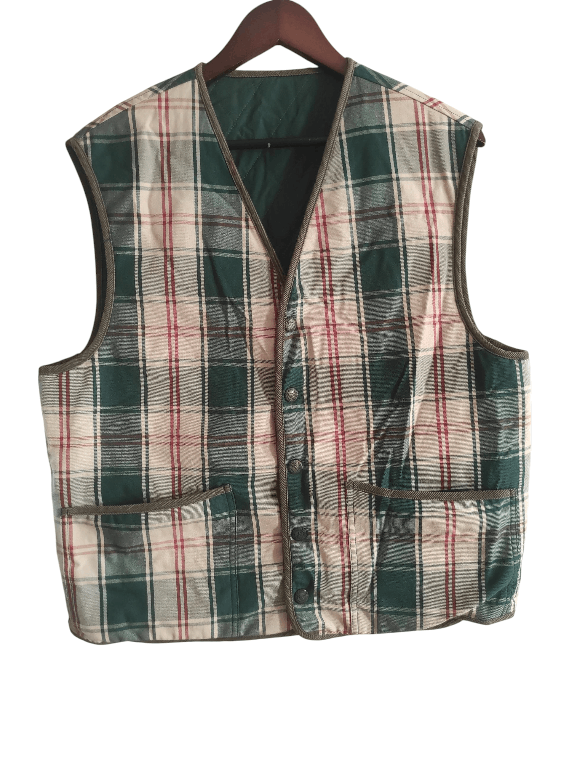 Vintage Herman & Sons Reversible Quilted Lining Plaid Mens Vest L Size US L / EU 52-54 / 3 - 4 Thumbnail