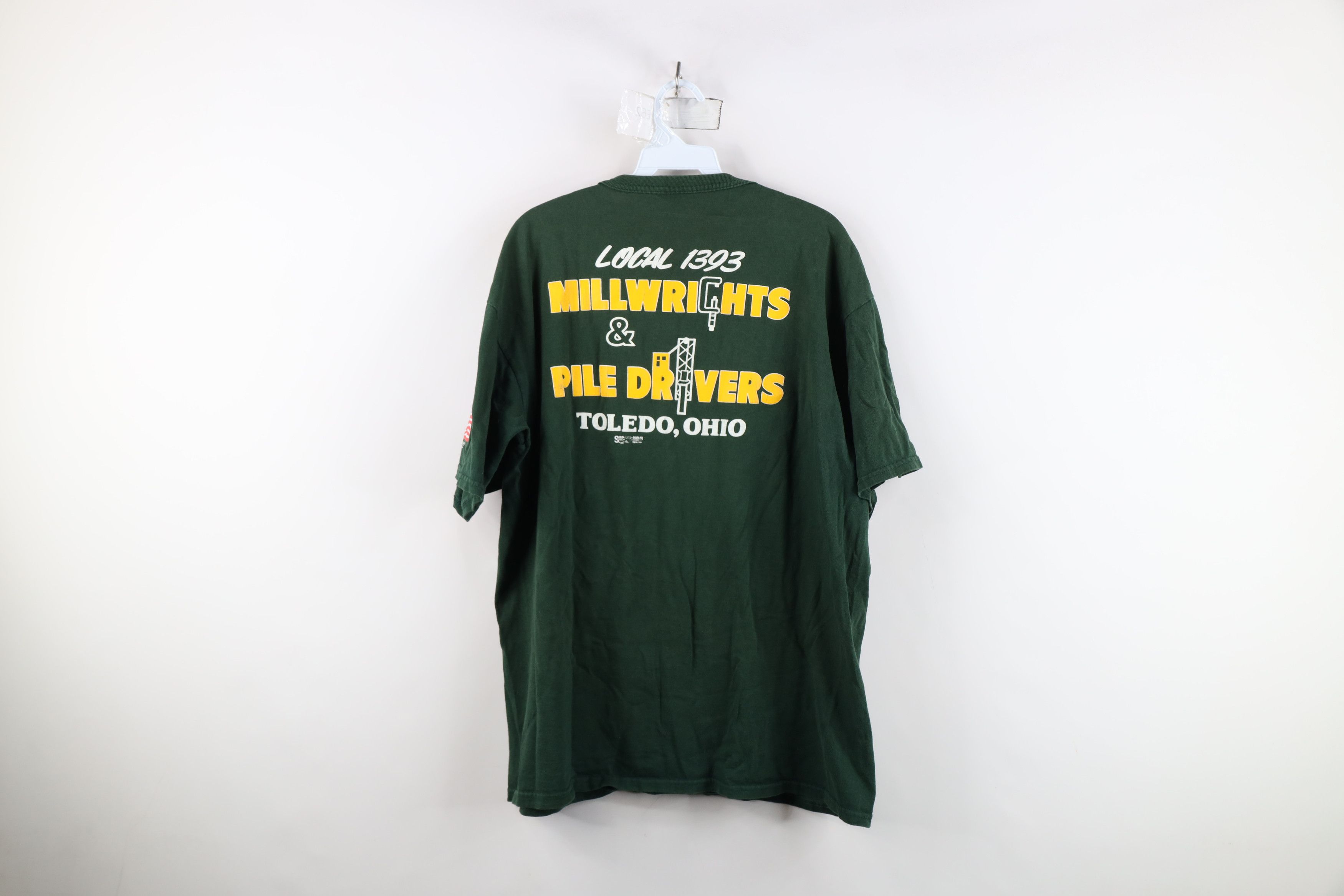 Vintage Vintage 90s Union Made Pile Drivers Local 1393 T-Shirt USA Size US XL / EU 56 / 4 - 14 Thumbnail
