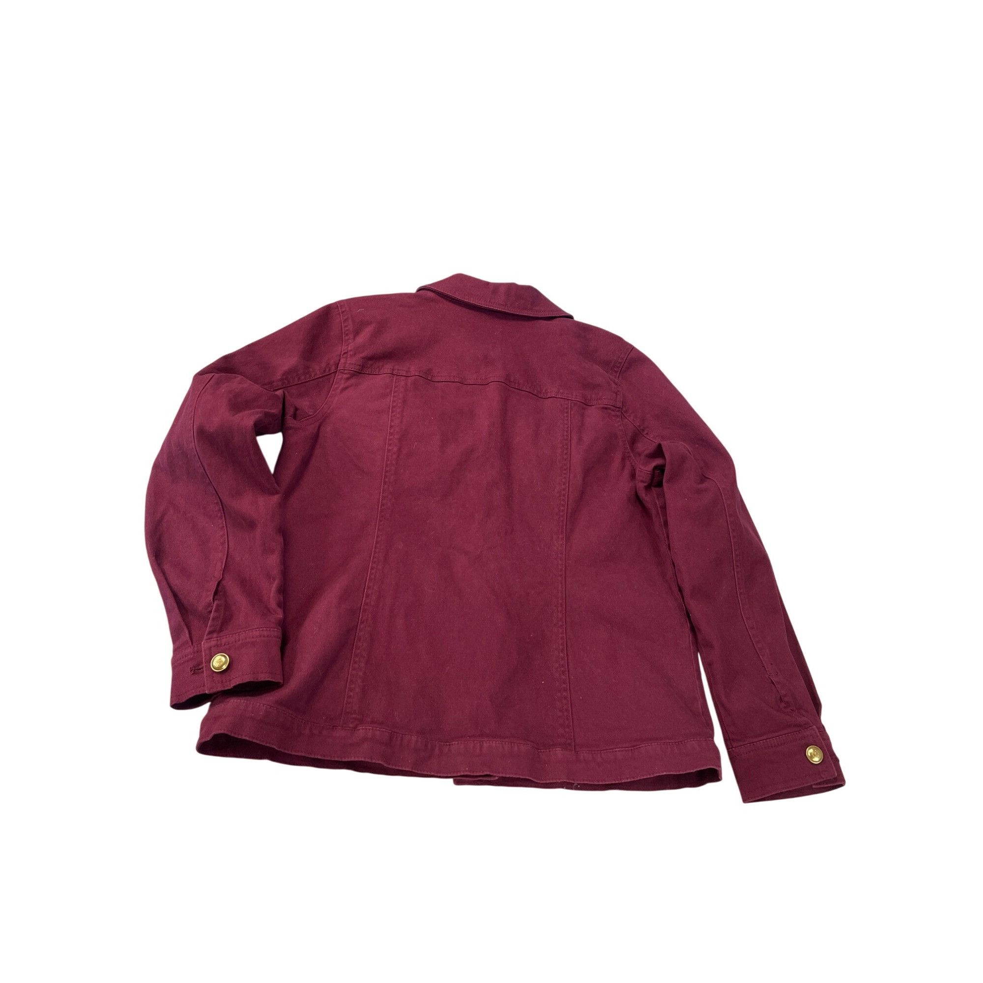 Denim & Co. Denim Co. Womens Red Embroidered Gold Buttons Denim Jacket S Size S / US 4 / IT 40 - 10 Thumbnail