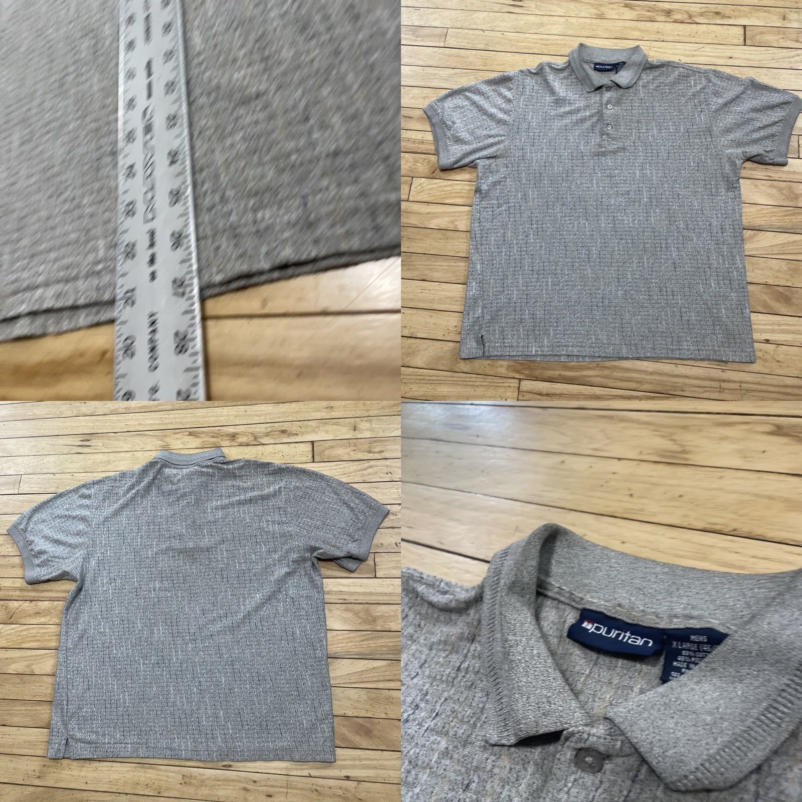 Vintage VINTAGE Puritan Polo Shirt Knit Textured Y2k Cotton Short Sleeve Button Brown Blue Yellow Spec 3D XL Mens Size US XL / EU 56 / 4 - 9 Thumbnail