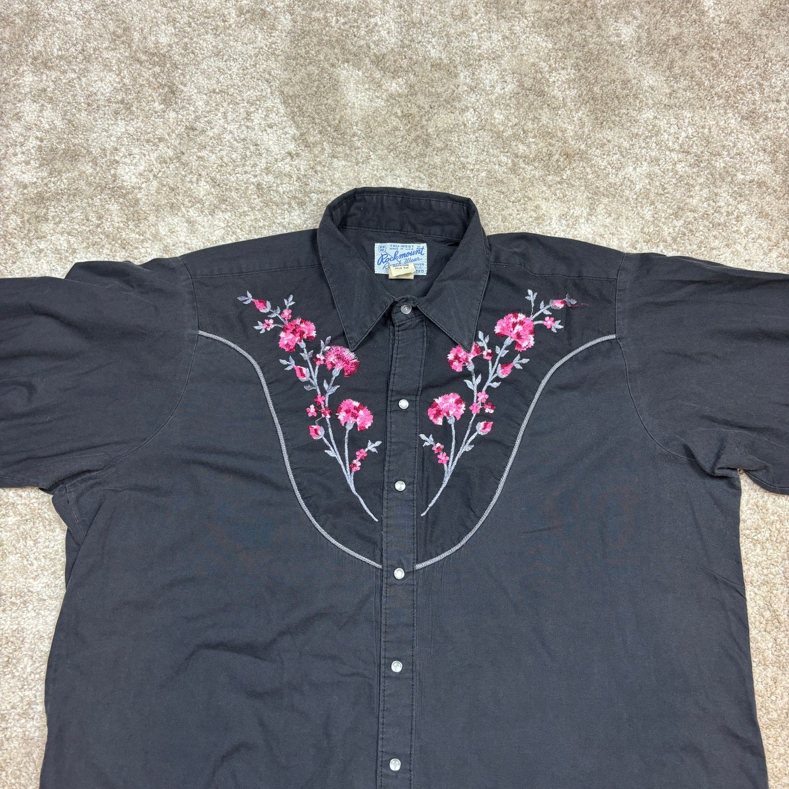 Rockmount Ranch Wear × Vintage Vintage 70s Rockmount Ranch Wear Pearl Snap Shirt Men's 17 M Size US M / EU 48-50 / 2 - 2 Thumbnail