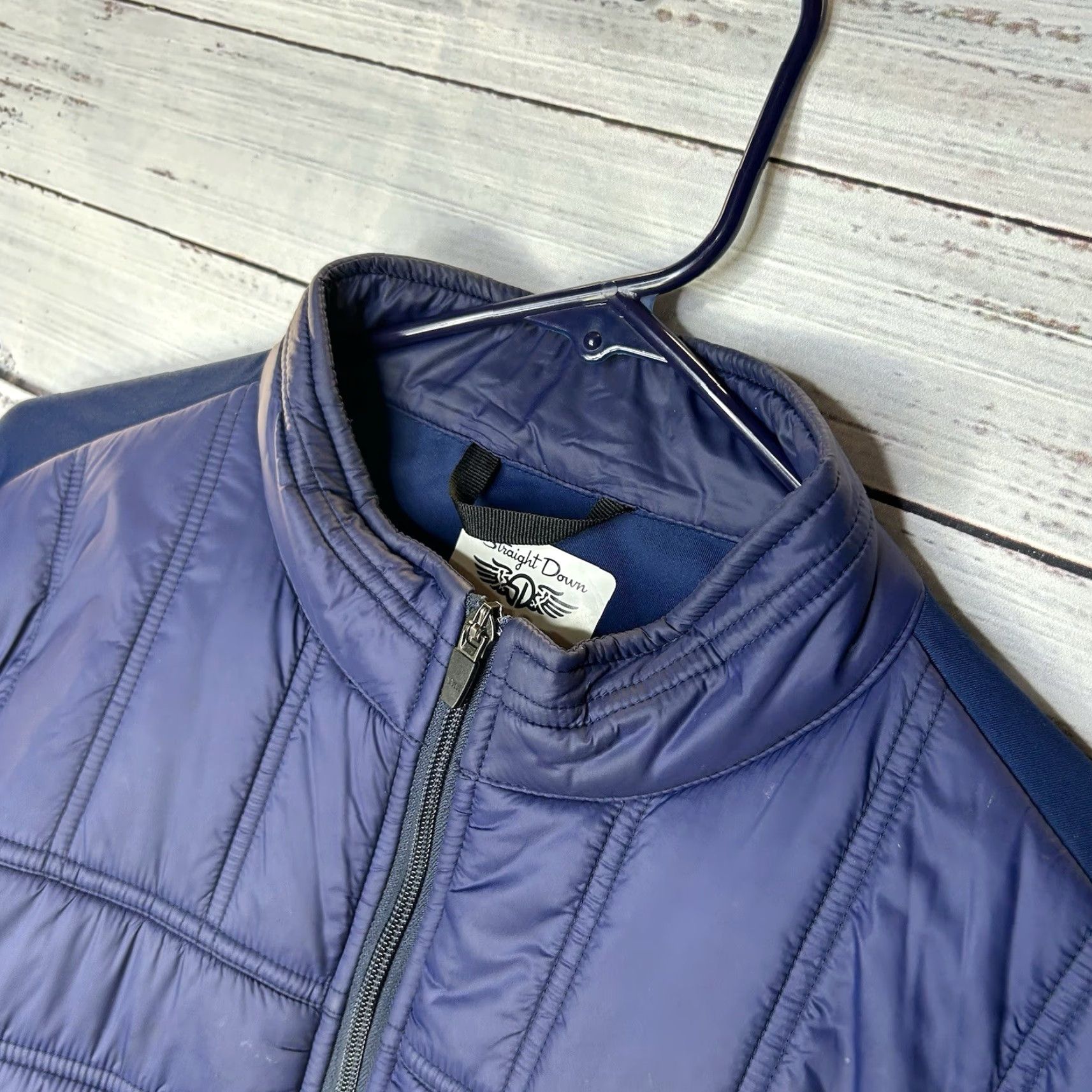 Vintage Straight Down Golf Jacket Men’s Large Blue Athletic Mid-Length Long Sleeve Size US L / EU 52-54 / 3 - 6 Thumbnail