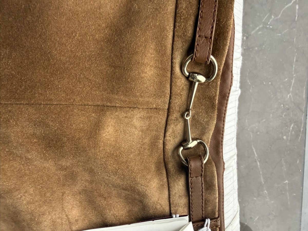 Gucci BNWT Gucci Horsebit-Detail Cropped Suede Trousers Size 27" / US 4 / IT 40 - 5 Thumbnail