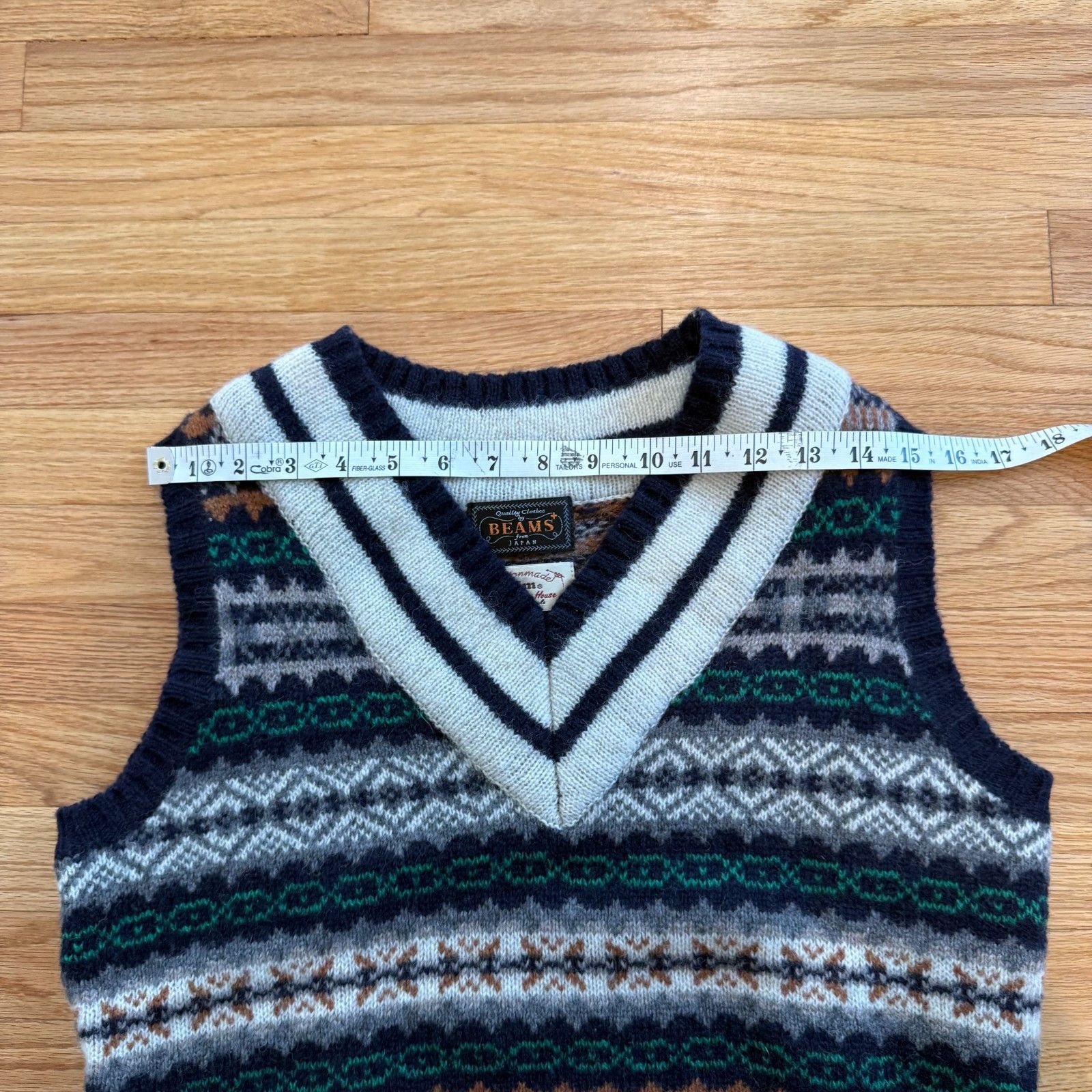 Beams Plus Beams Plus x Gim Unionmade Fair Isle Wool Sweater Vest Size US S / EU 44-46 / 1 - 4 Thumbnail